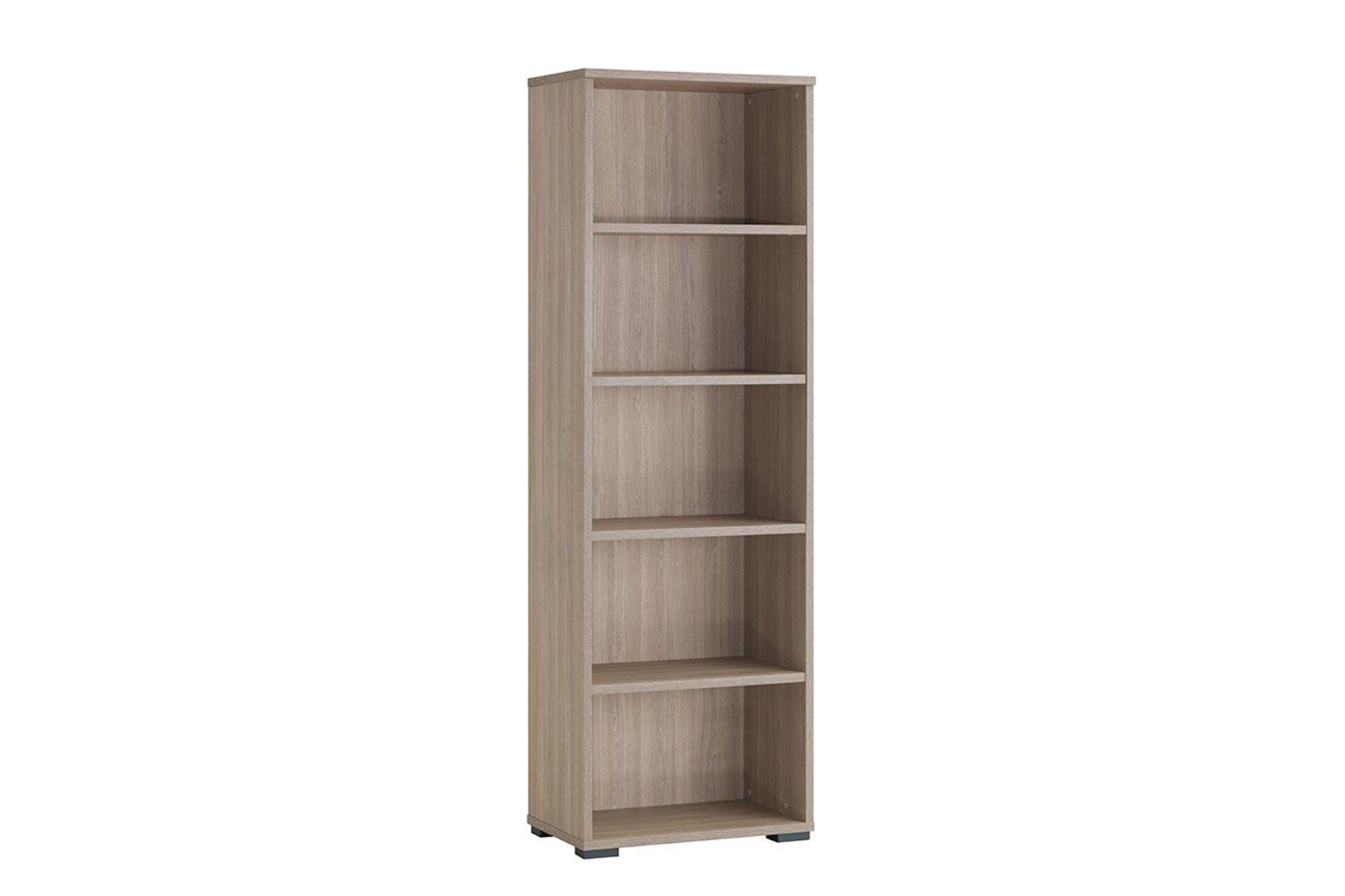 Bibliothèque 70x40x213cm - mélamine - marron & gris