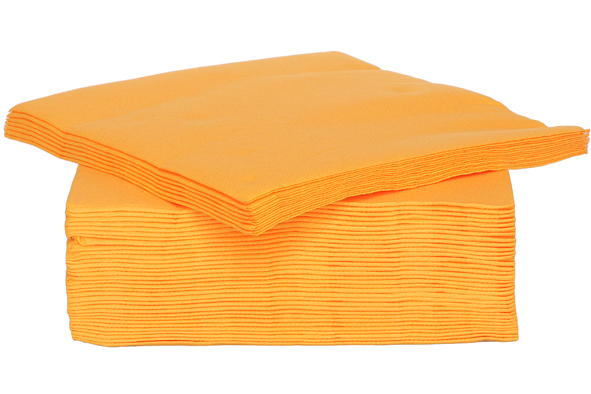 Serviette CT Prof 38x38cm orange, 40 pièces