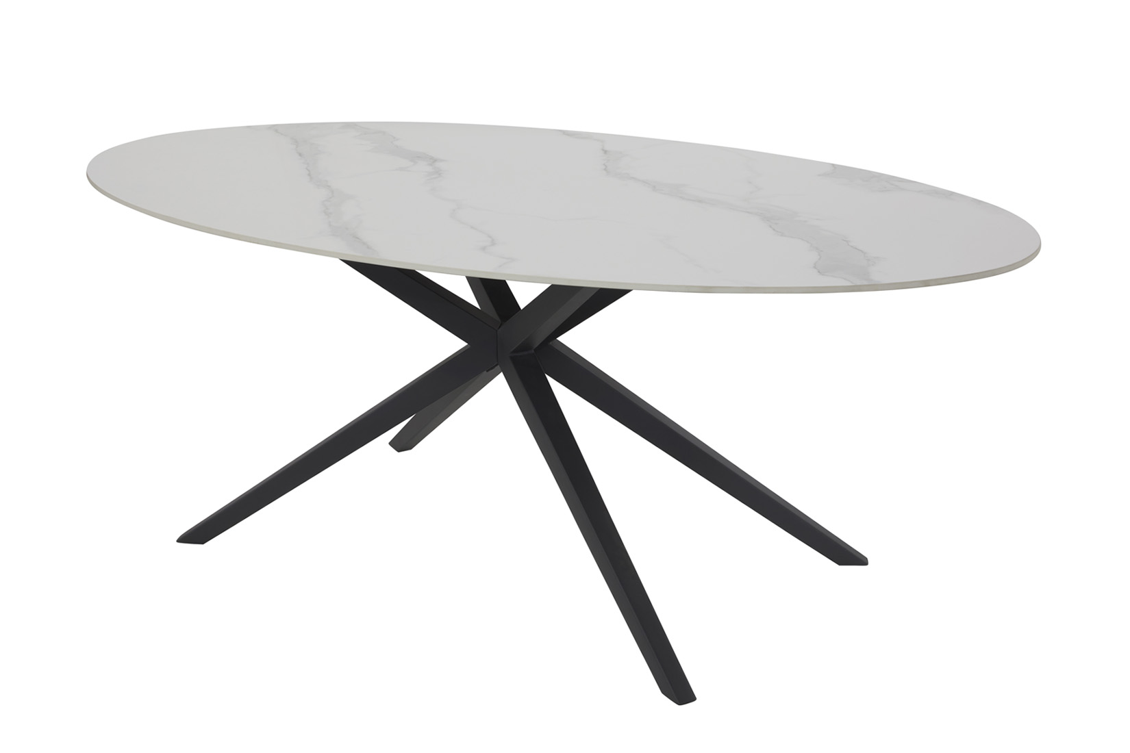 Tafel 210x110cm - keramiek - wit