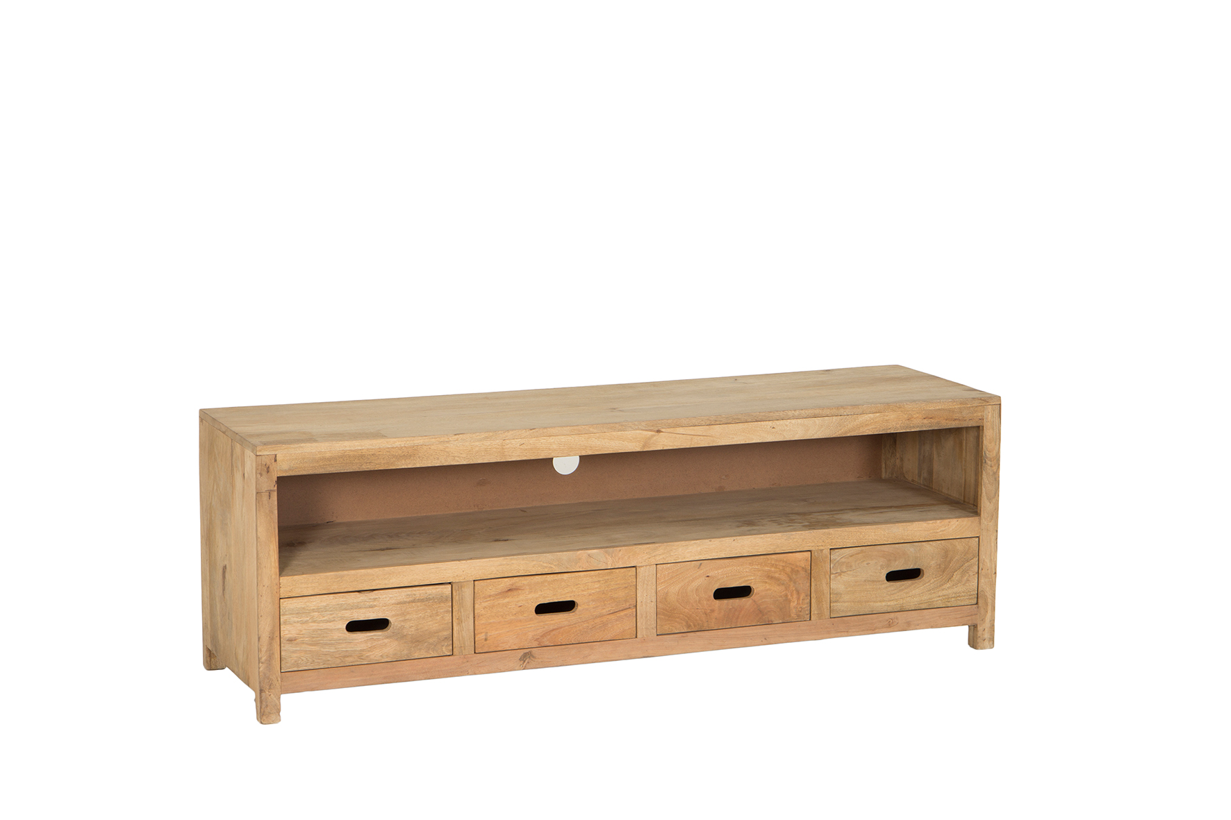 Tv-meubel Ploutos 165cm  - mango massief - naturel