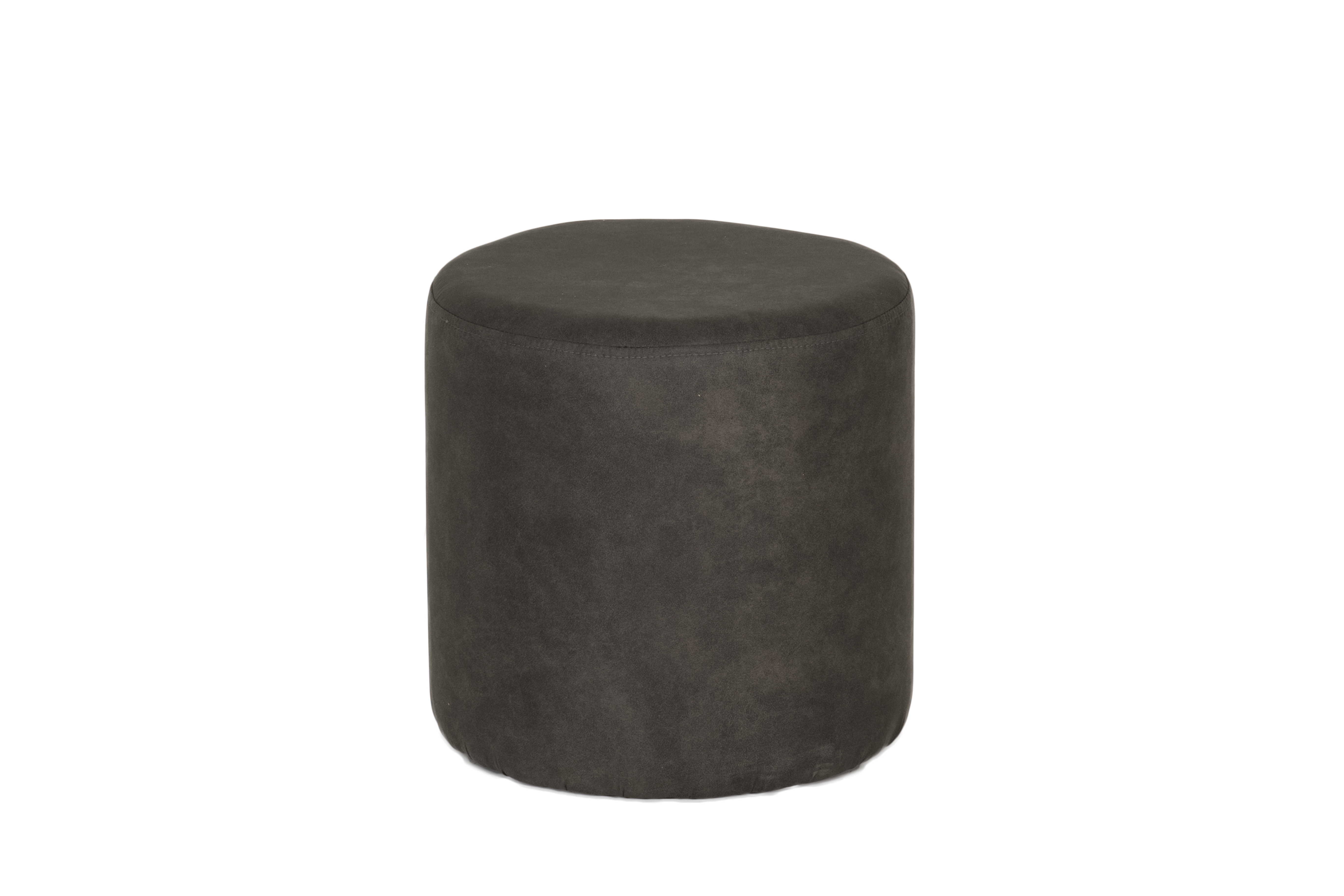Poef Lofoten Ø38cm stof grijs