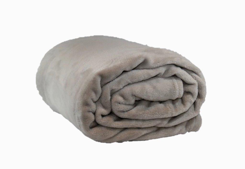 Plaid 130x160cm microfibre beige