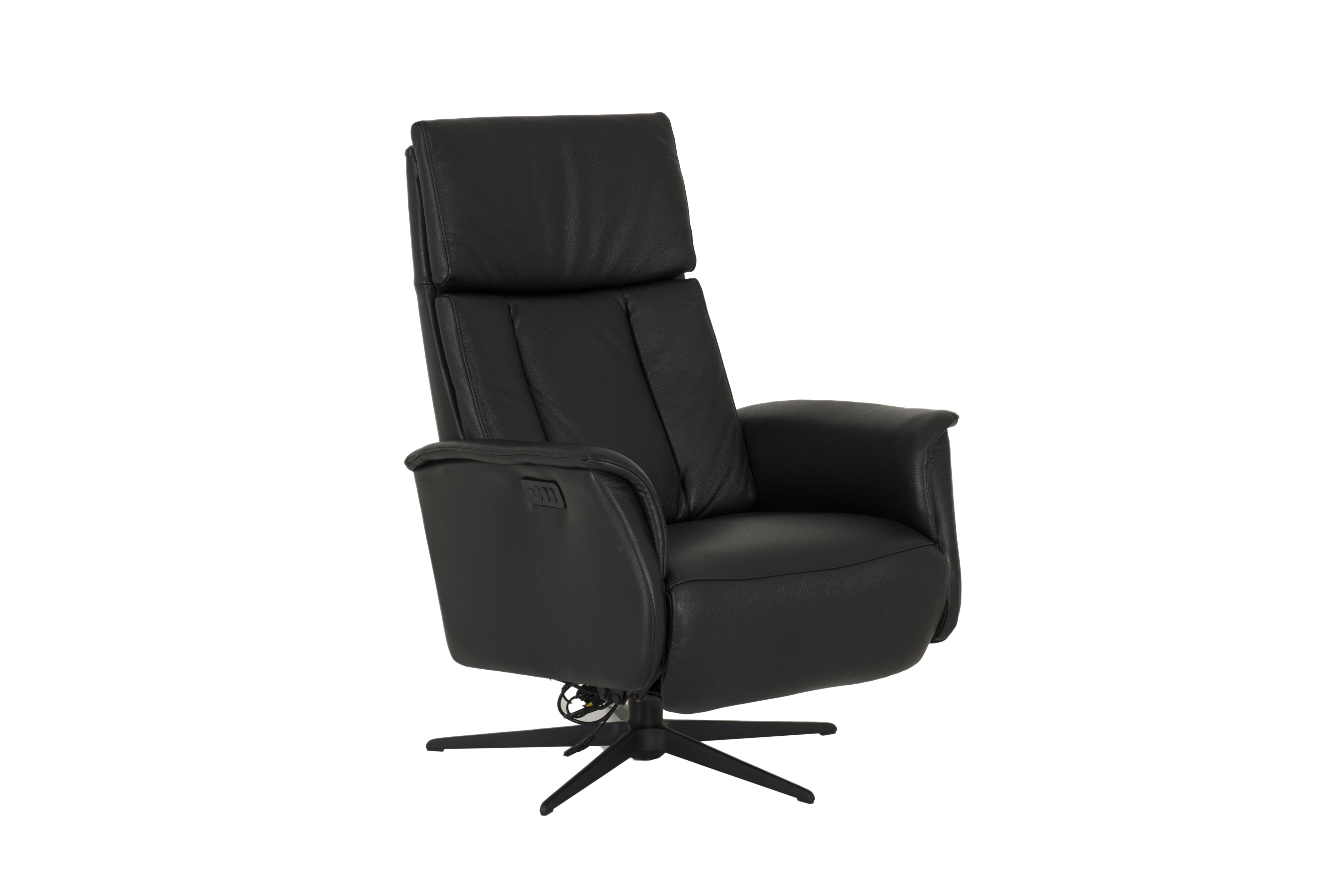 Fauteuil relax 8020 cuir - noir avec relax