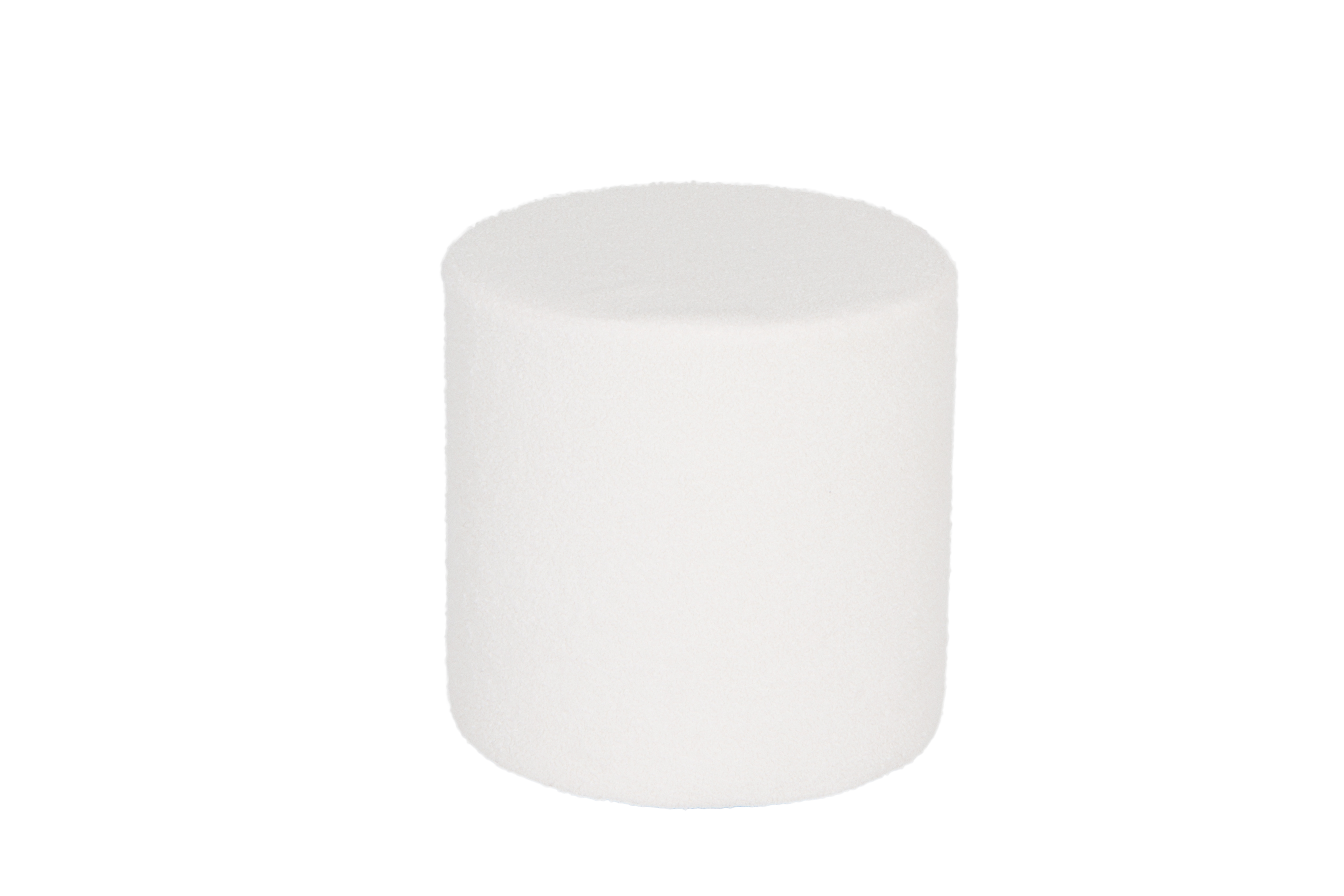 Pouf Lofoten Ø38cm tissu teddy écru