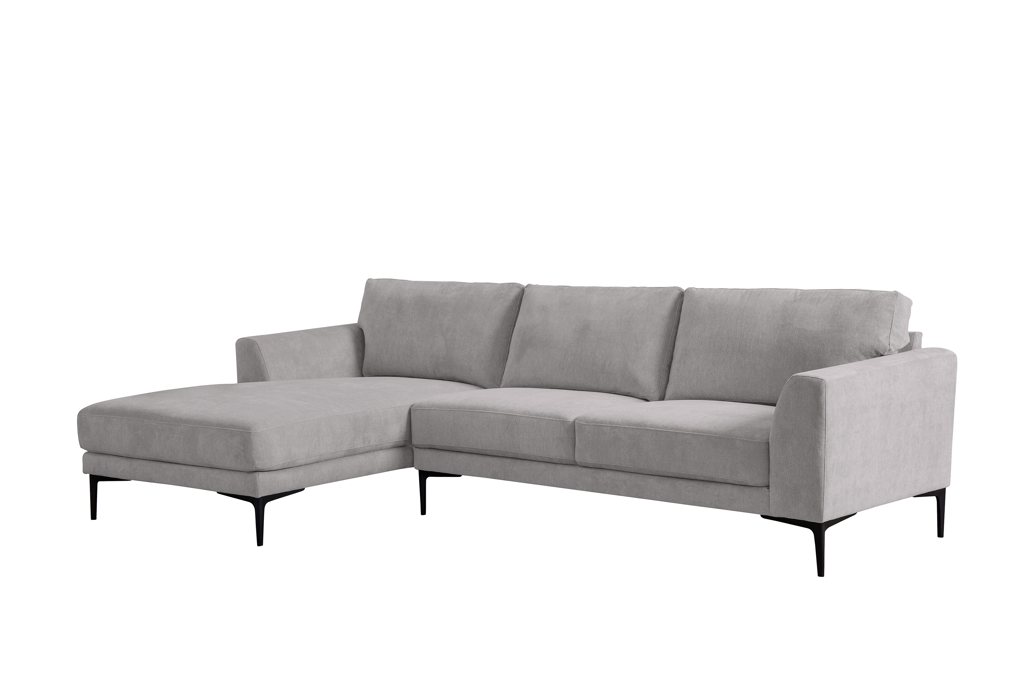 Hoeksalon Phantom 168x283cm - stof - grijs