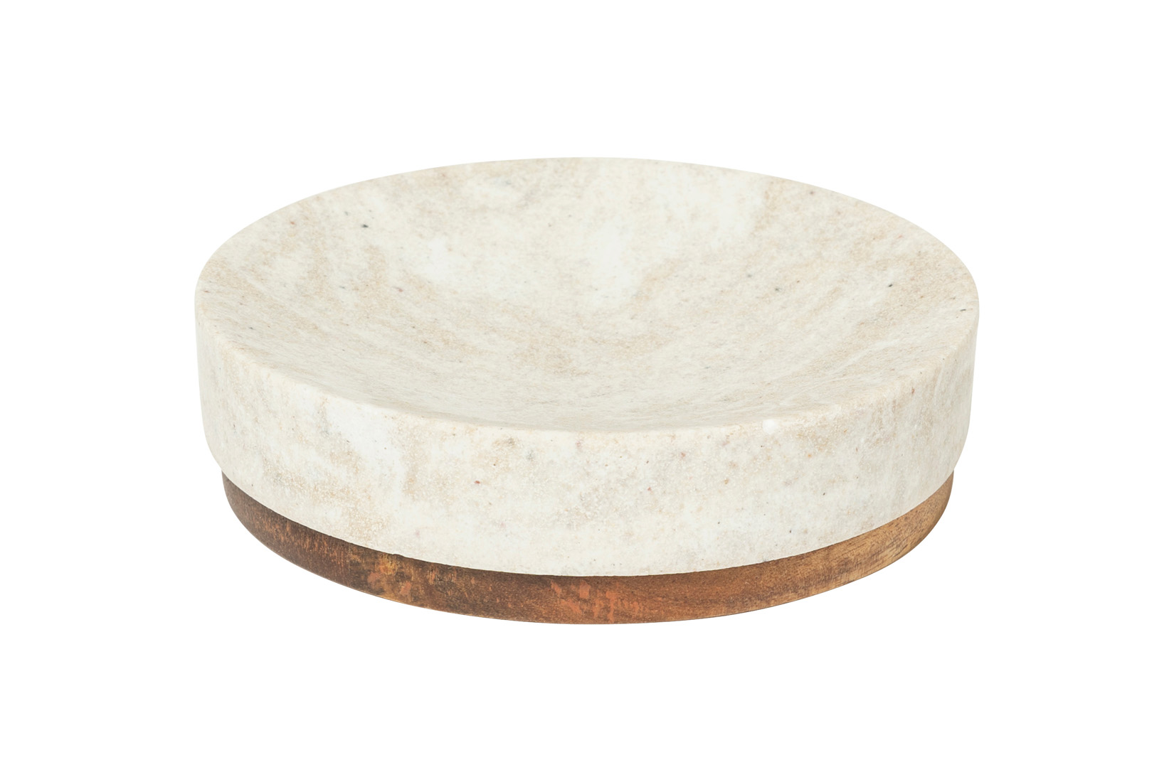 Zeepbakje Come Ø10,8cmx2,8cm - polystone - beige