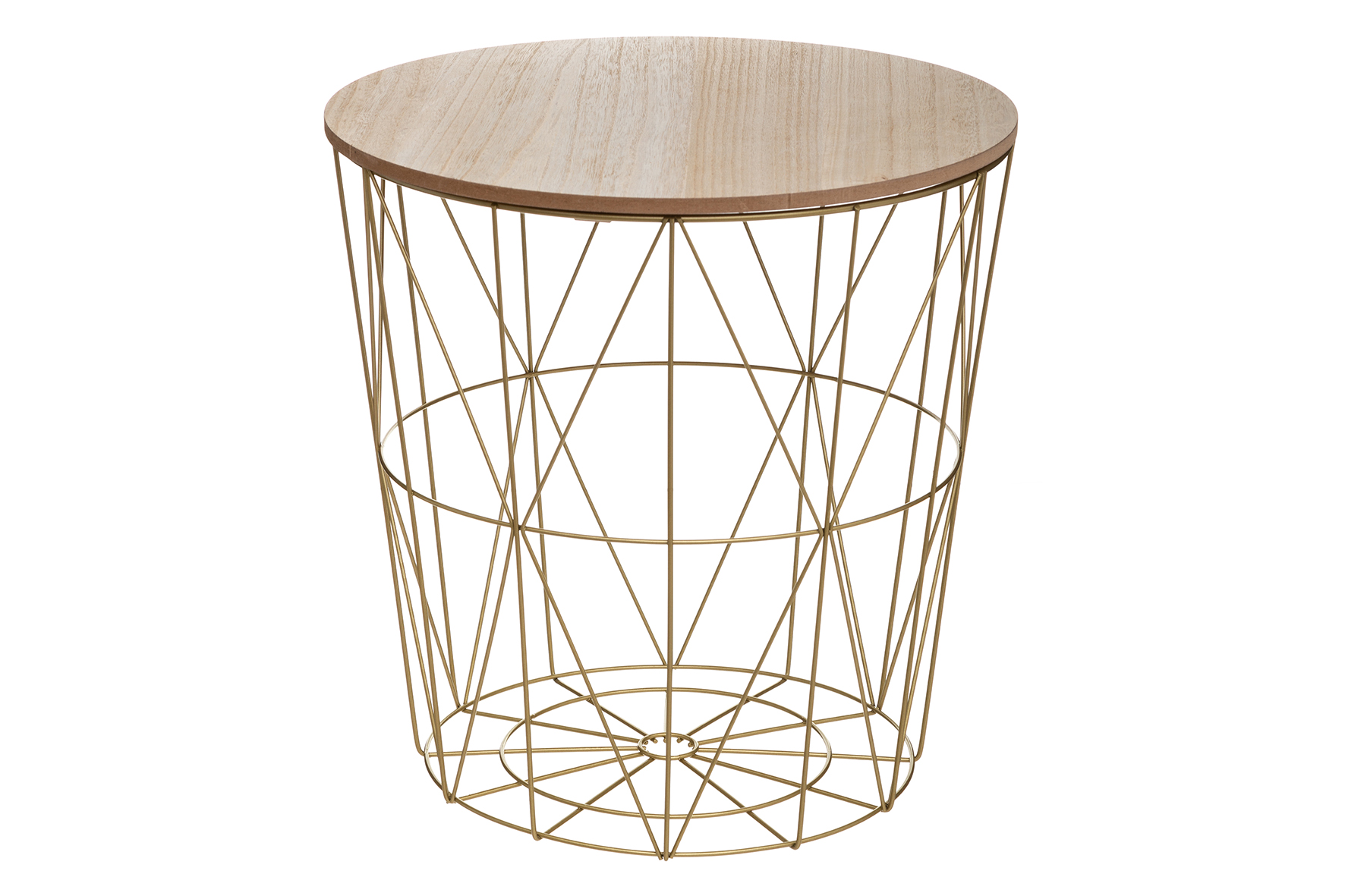Table d'appoint Kumi Ø39,5cm - m"tal - or & naturel
