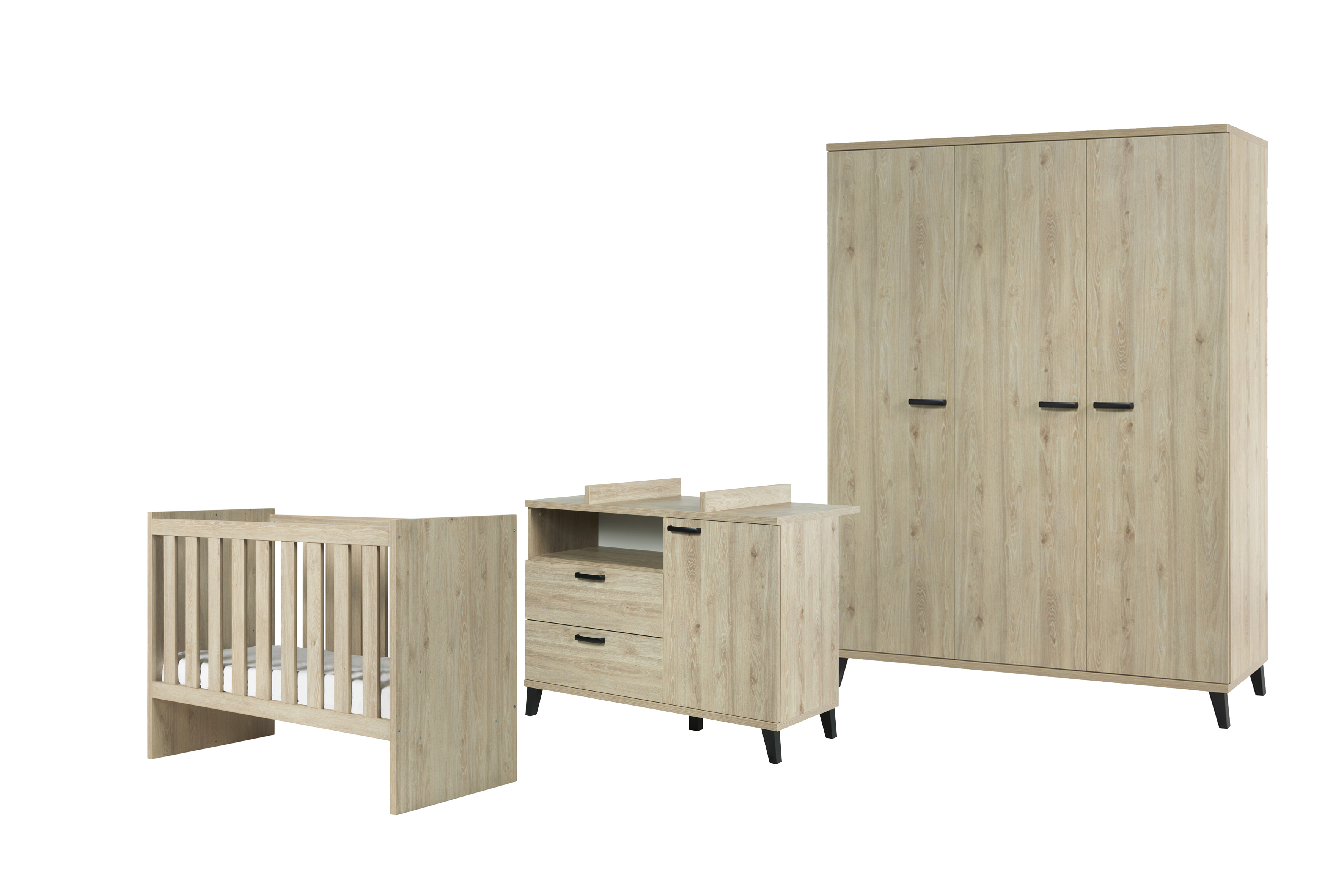 Babykamer Evy 2 met 3-deurs kast