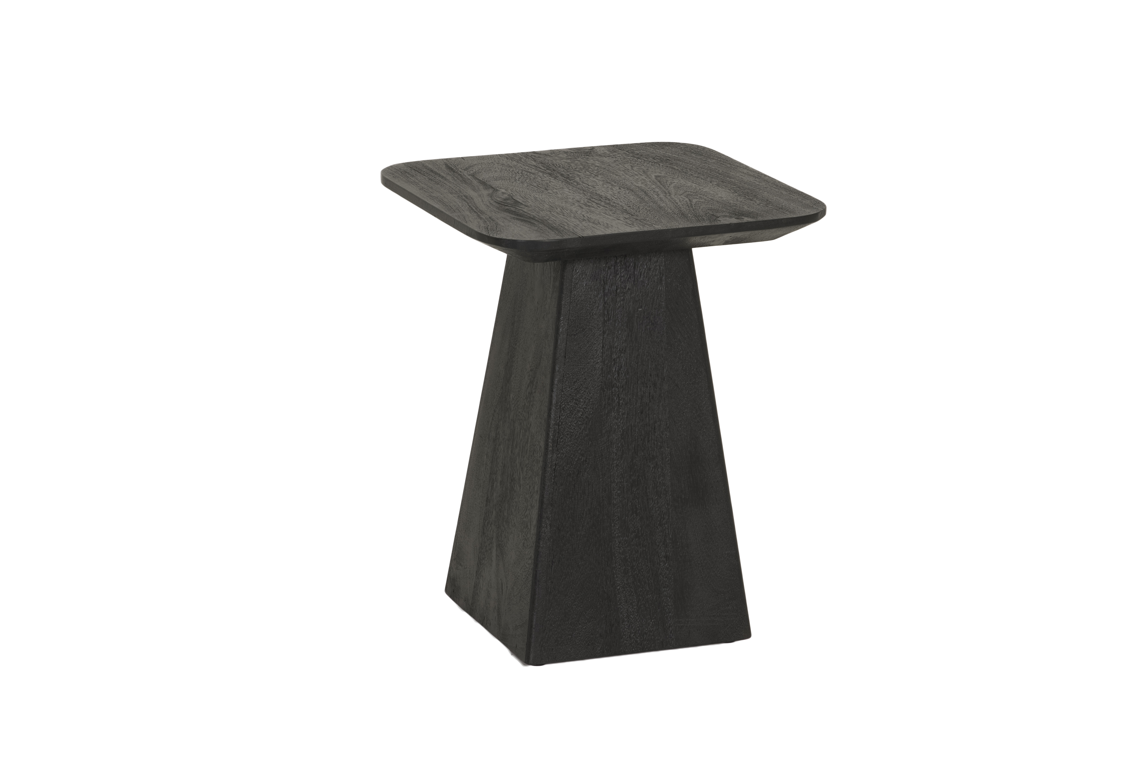 Table basse Thalia 40x40cm - manguier massif - noir