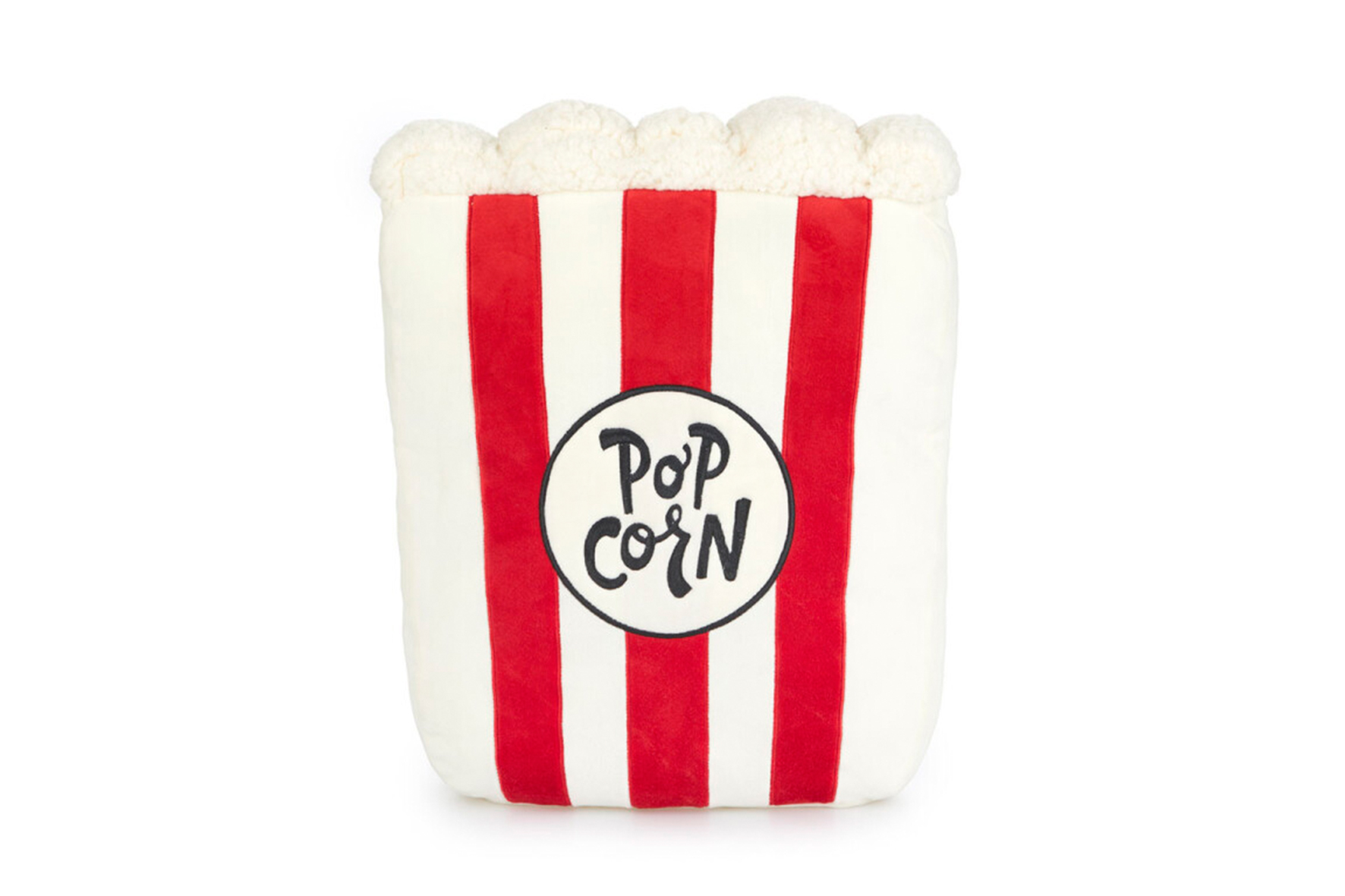 Coussin Popcorn 40x30cm - tissu - blanc rouge