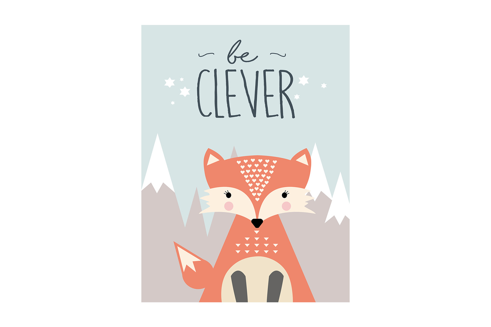 Impression sur toile Be Clever 30x40cm