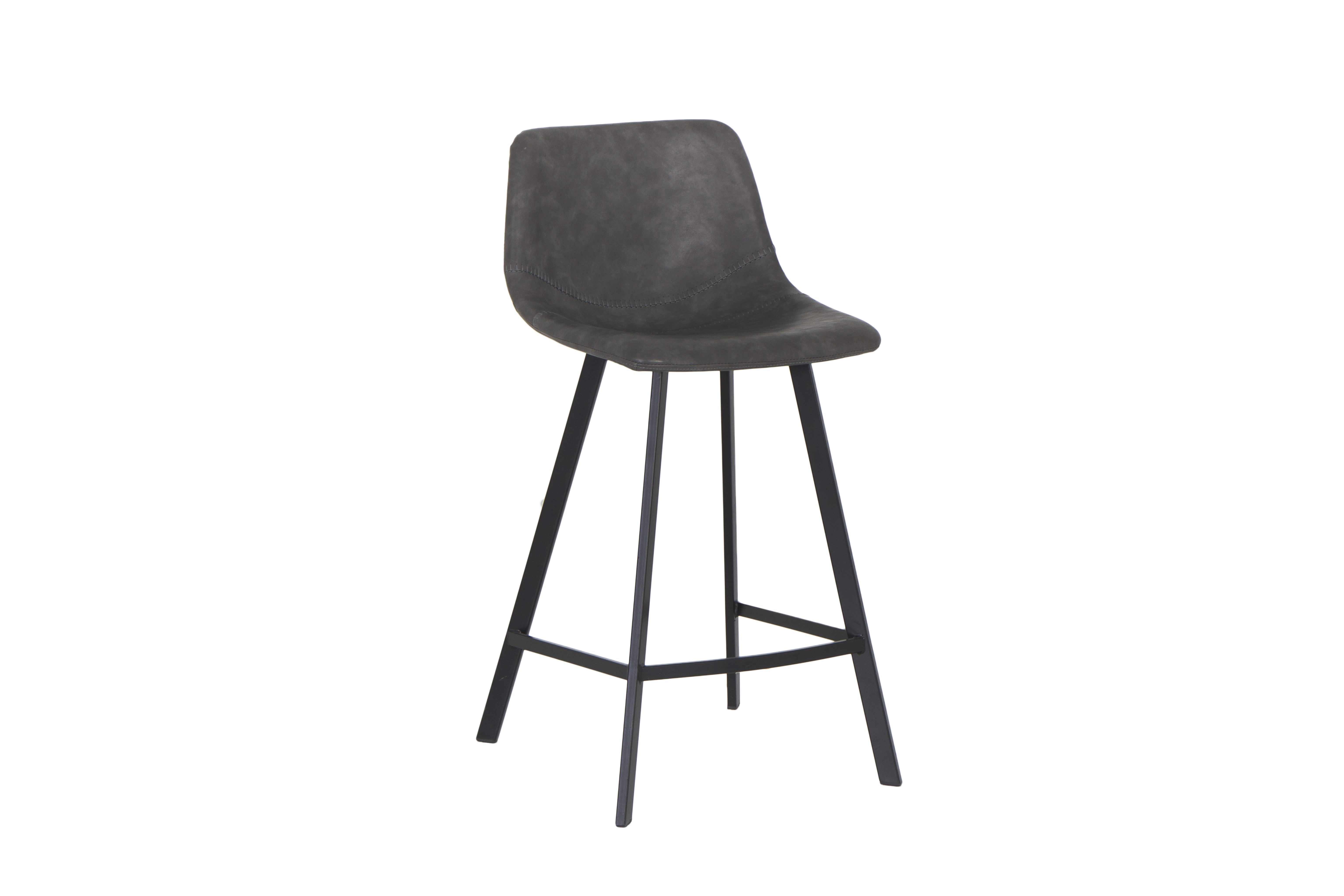 Chaise de bar Spartacus HA65cm - similicuir - gris