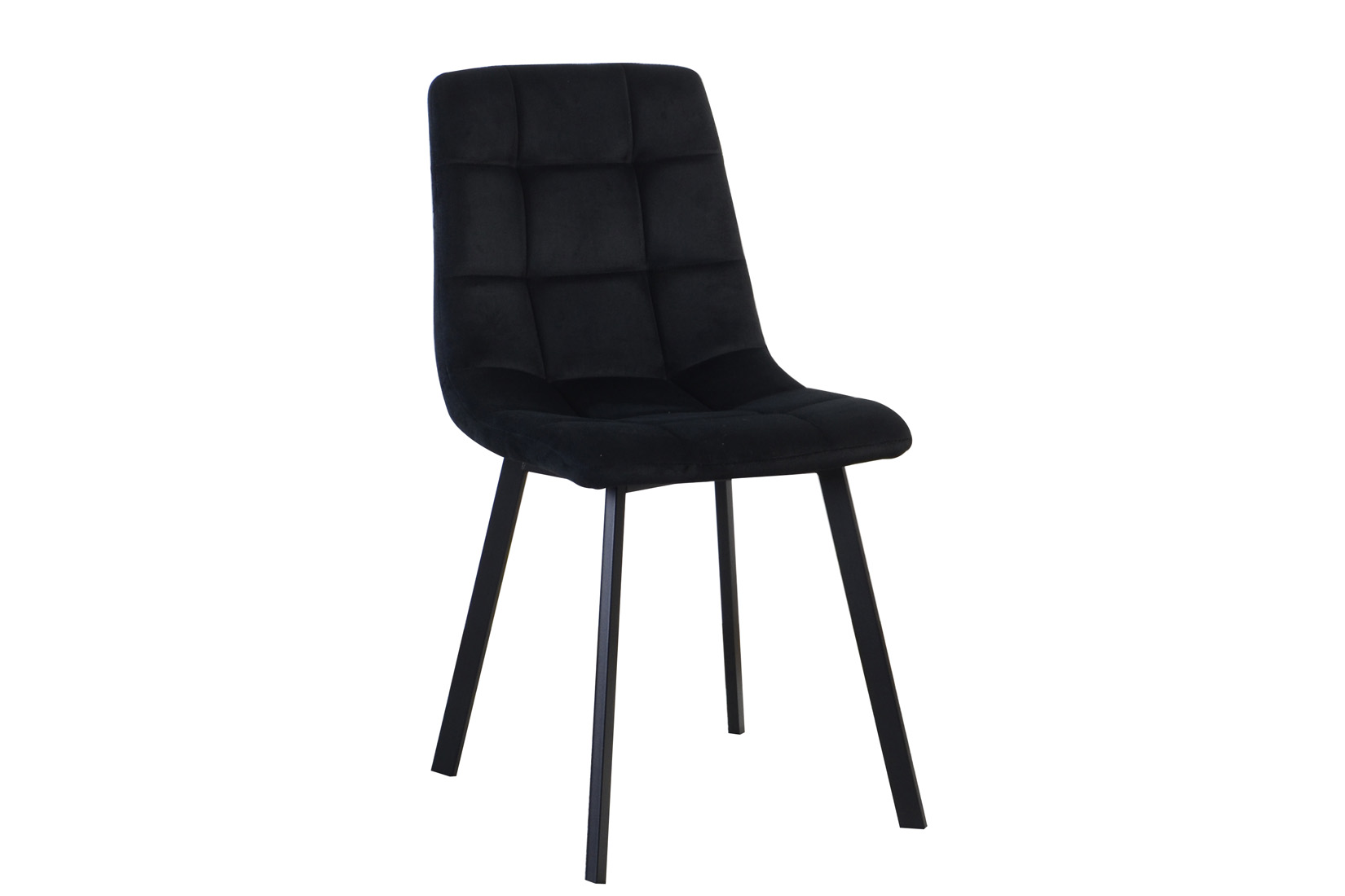 Stoel Runner 44x54x87cm - fluweel - zwart