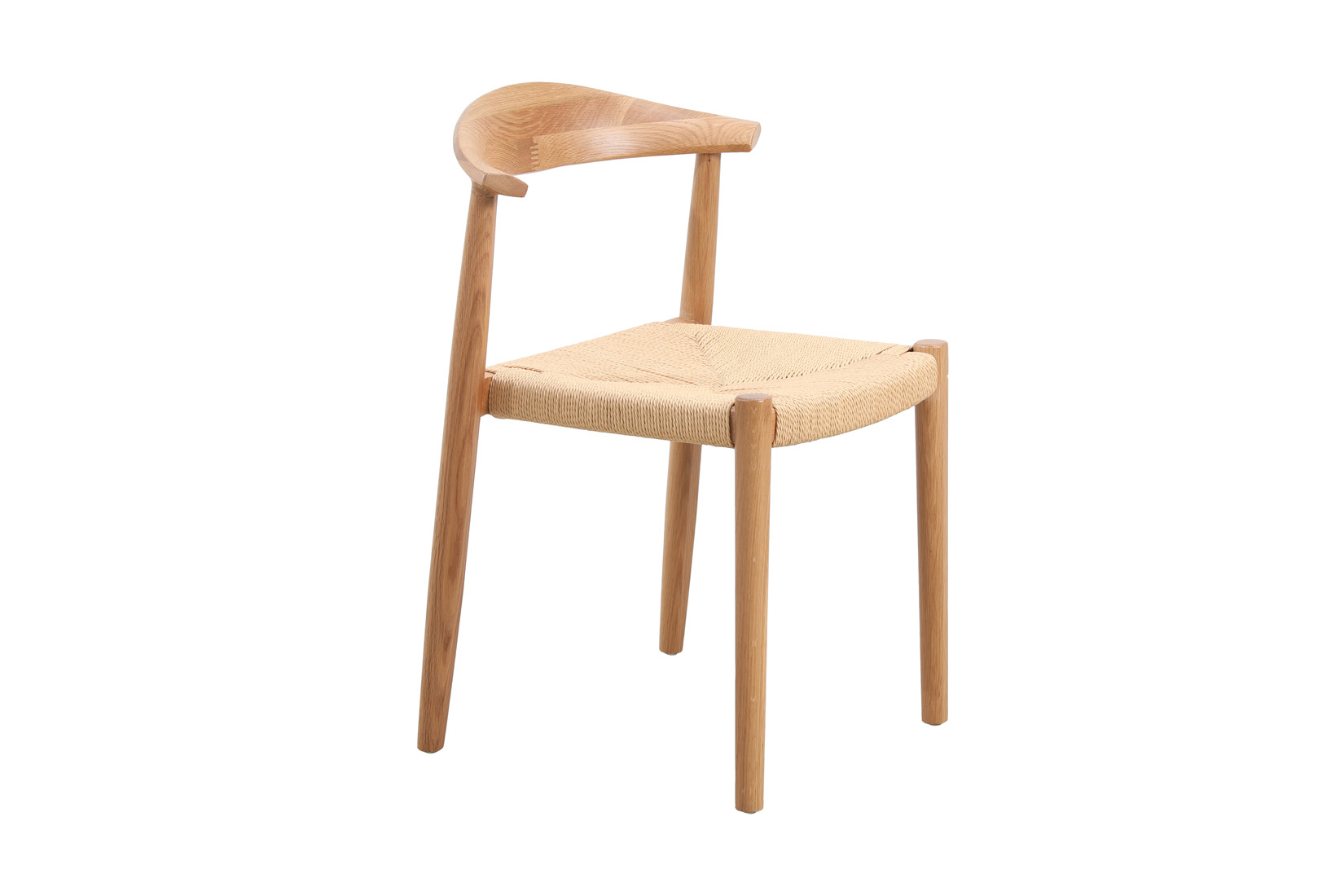 Stoel Harvey 57x53x79cm - eik massief rotan - naturel