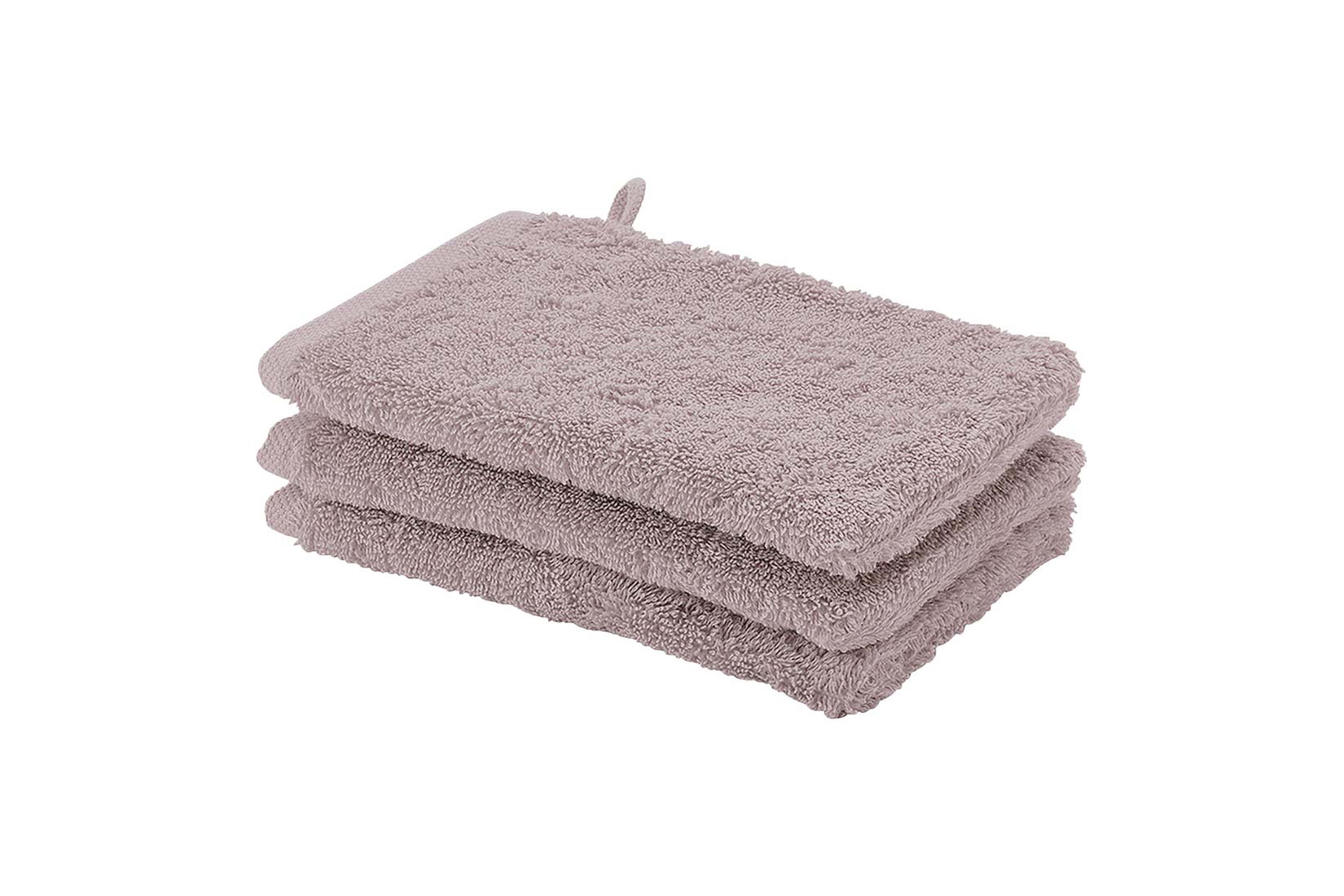 Washandje London 16x22cm - stof - nude