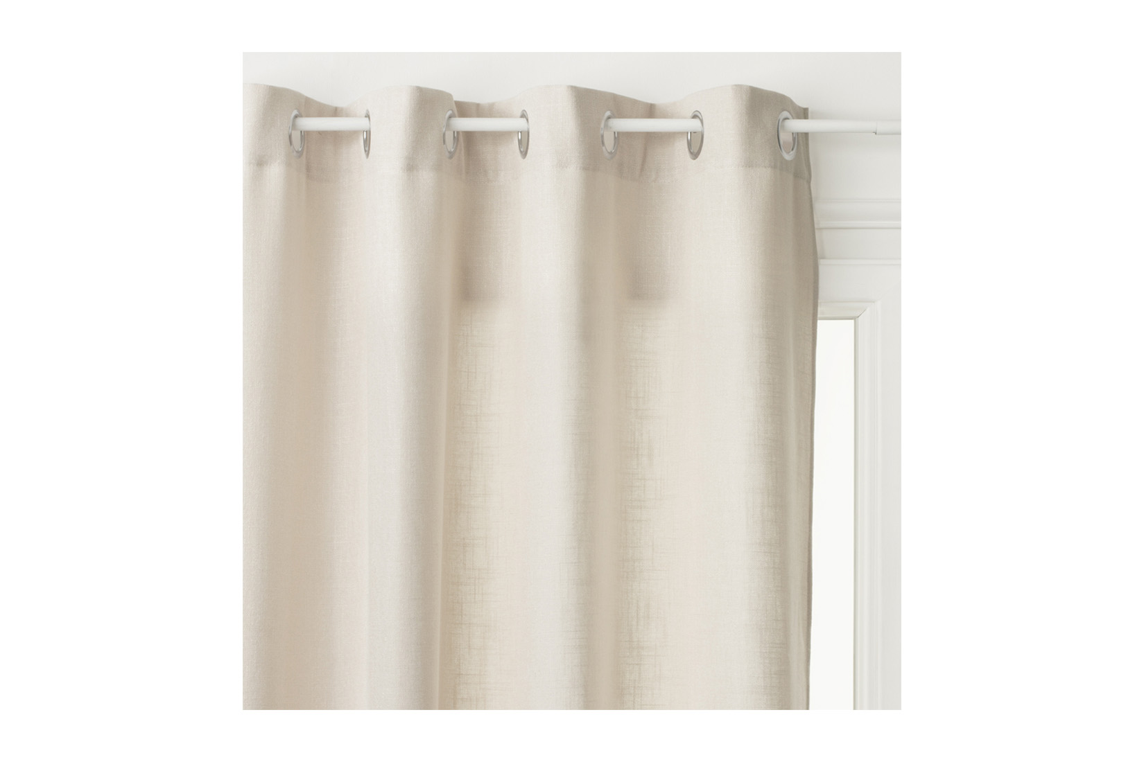 Gordijn Leon 140x260cm - polyestervezel - beige linnen