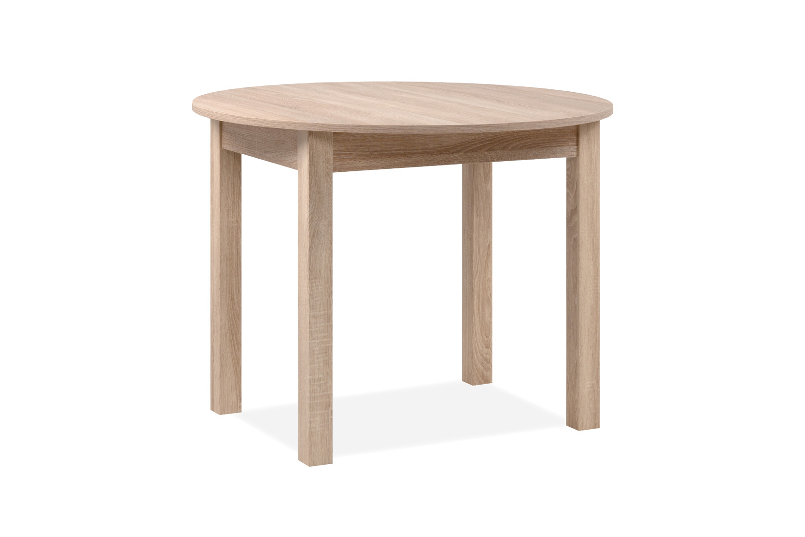 Table ronde Coburg 100/140x100cm - mélamine - sonoma