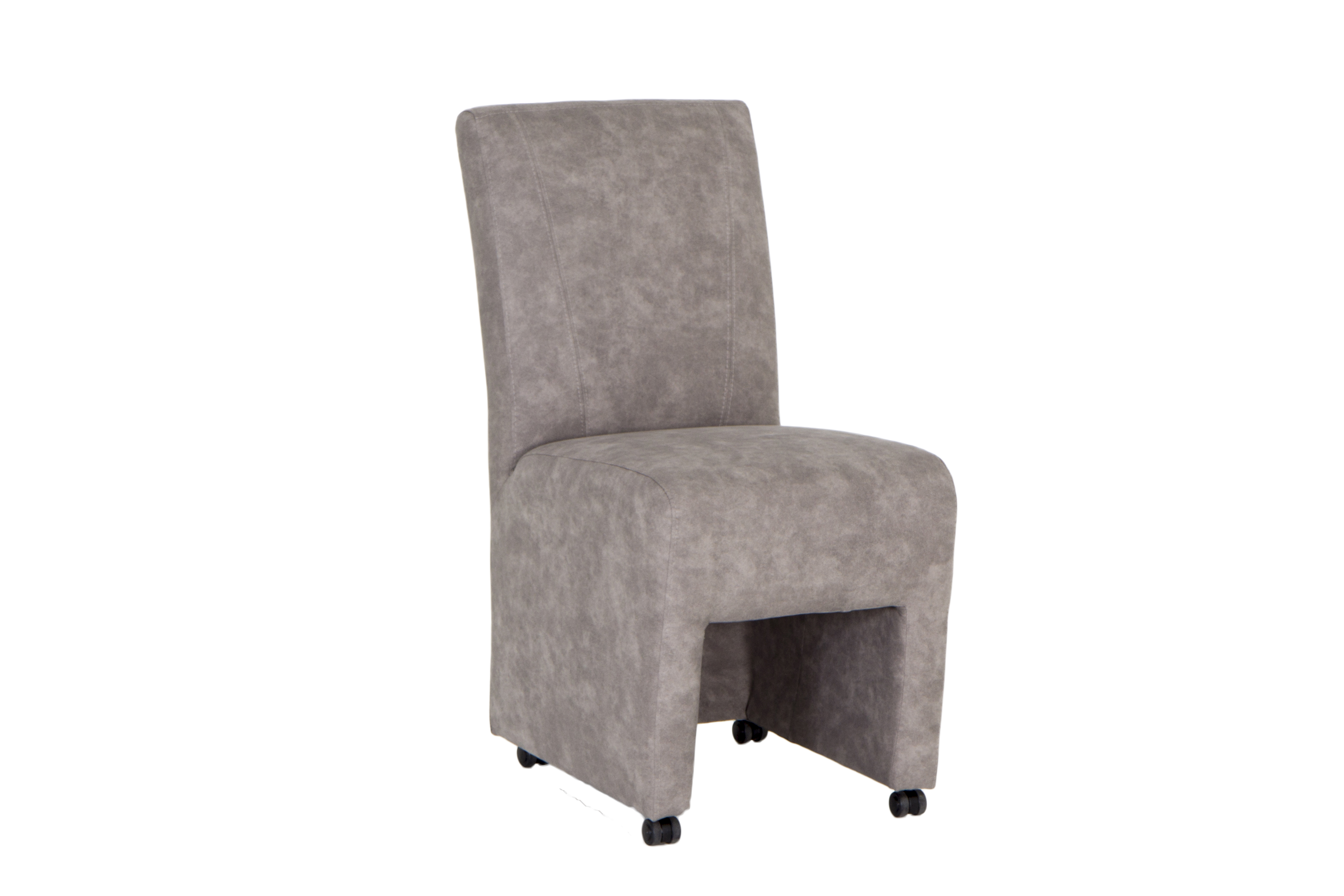 Chaise Oliver 50x70x94,5cm - tissu - gris argenté