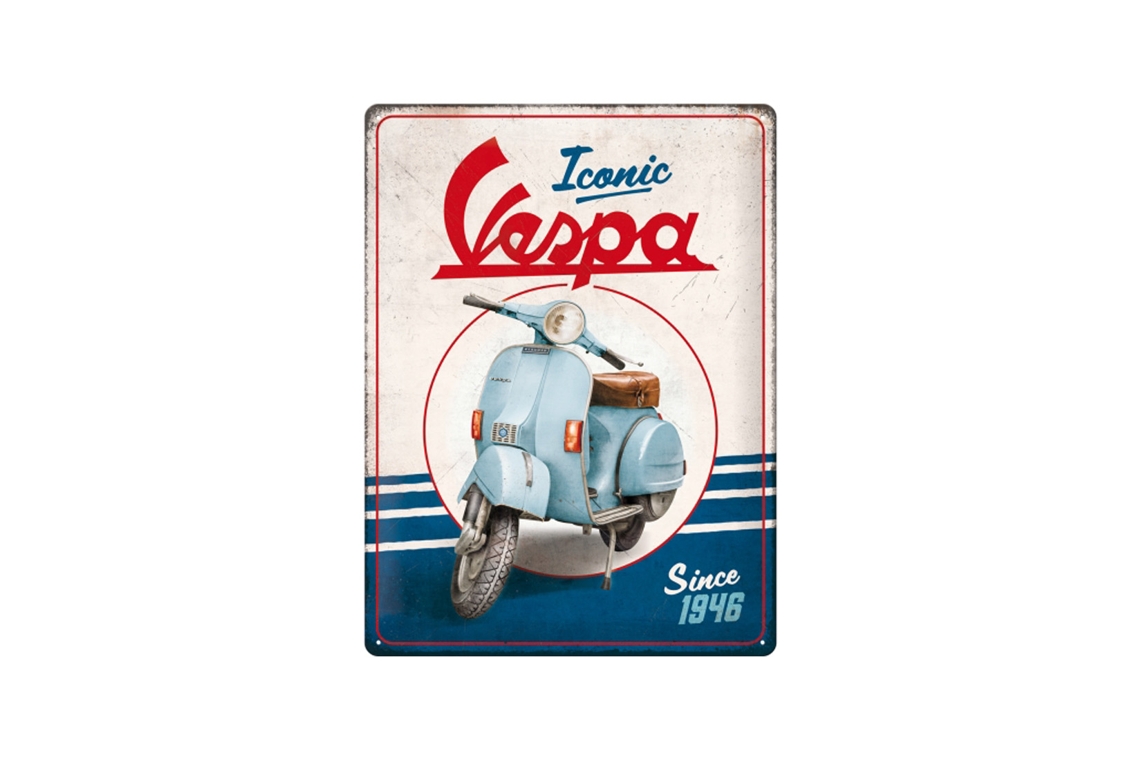 Plakkaat Vespa 40x30cm - metaal - multicolor