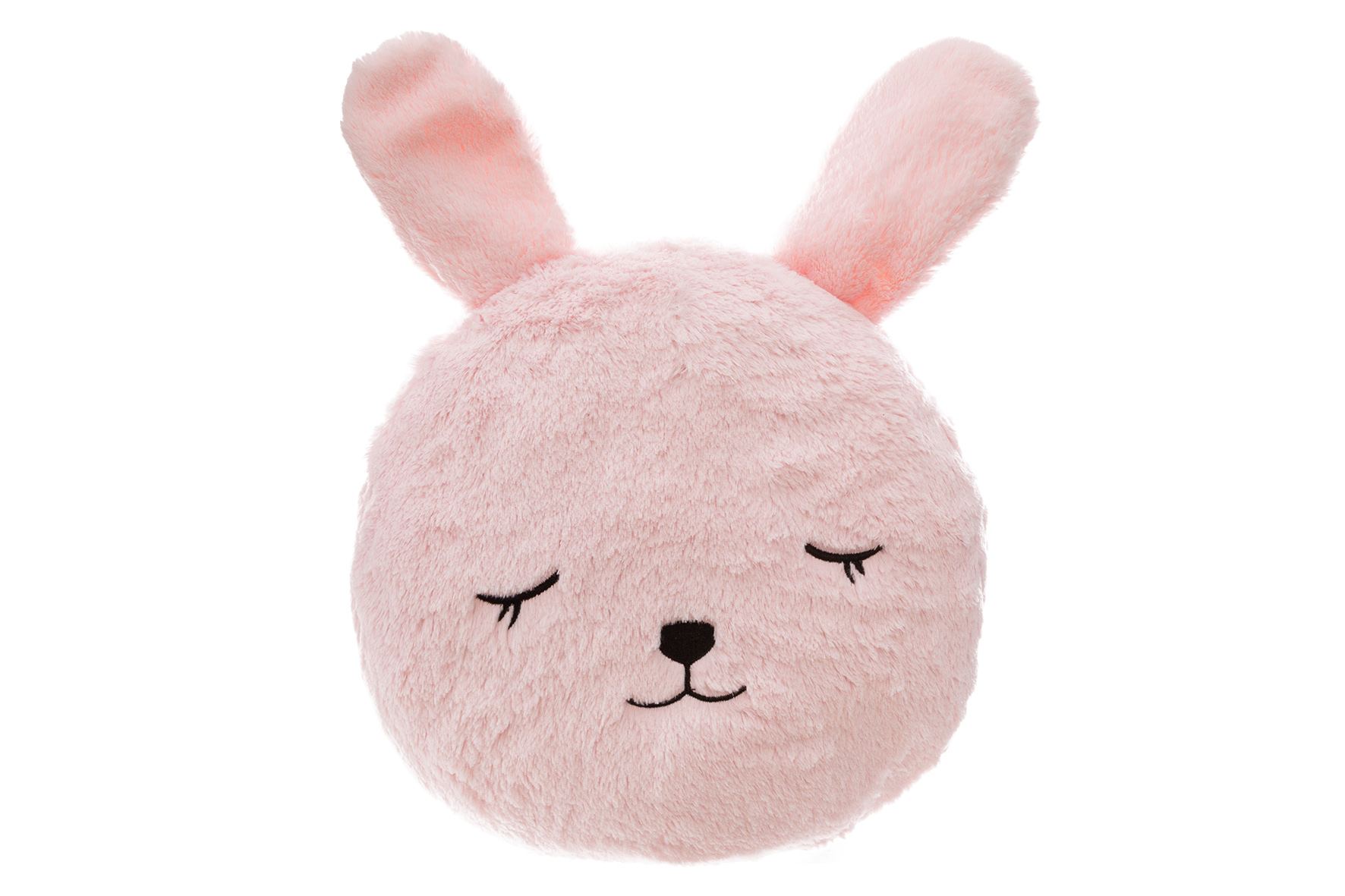 Coussin Lapin 27x27cm - tissu - rose