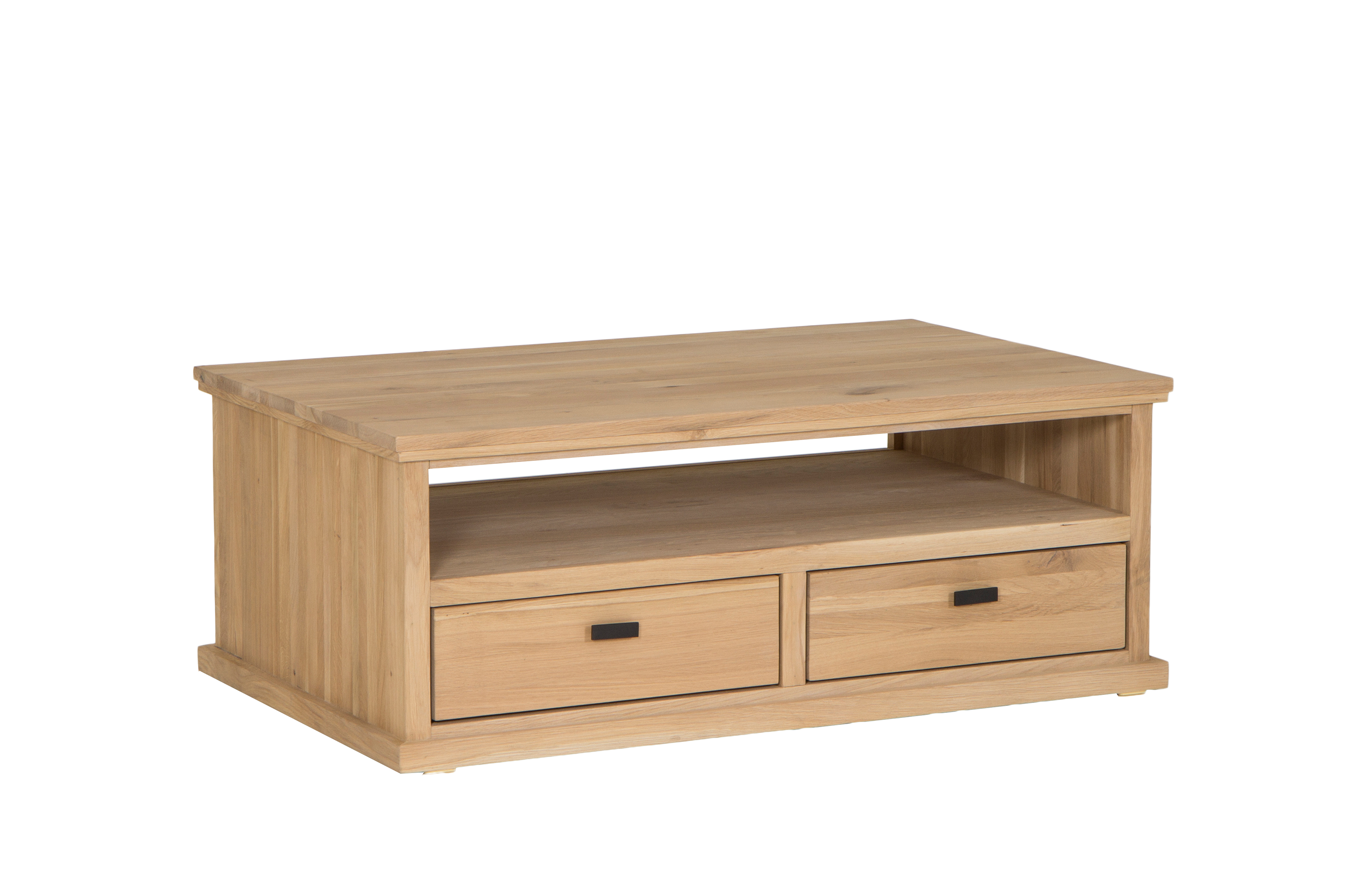 Table basse Grimaldi 120x74cm - chêne massif - naturel