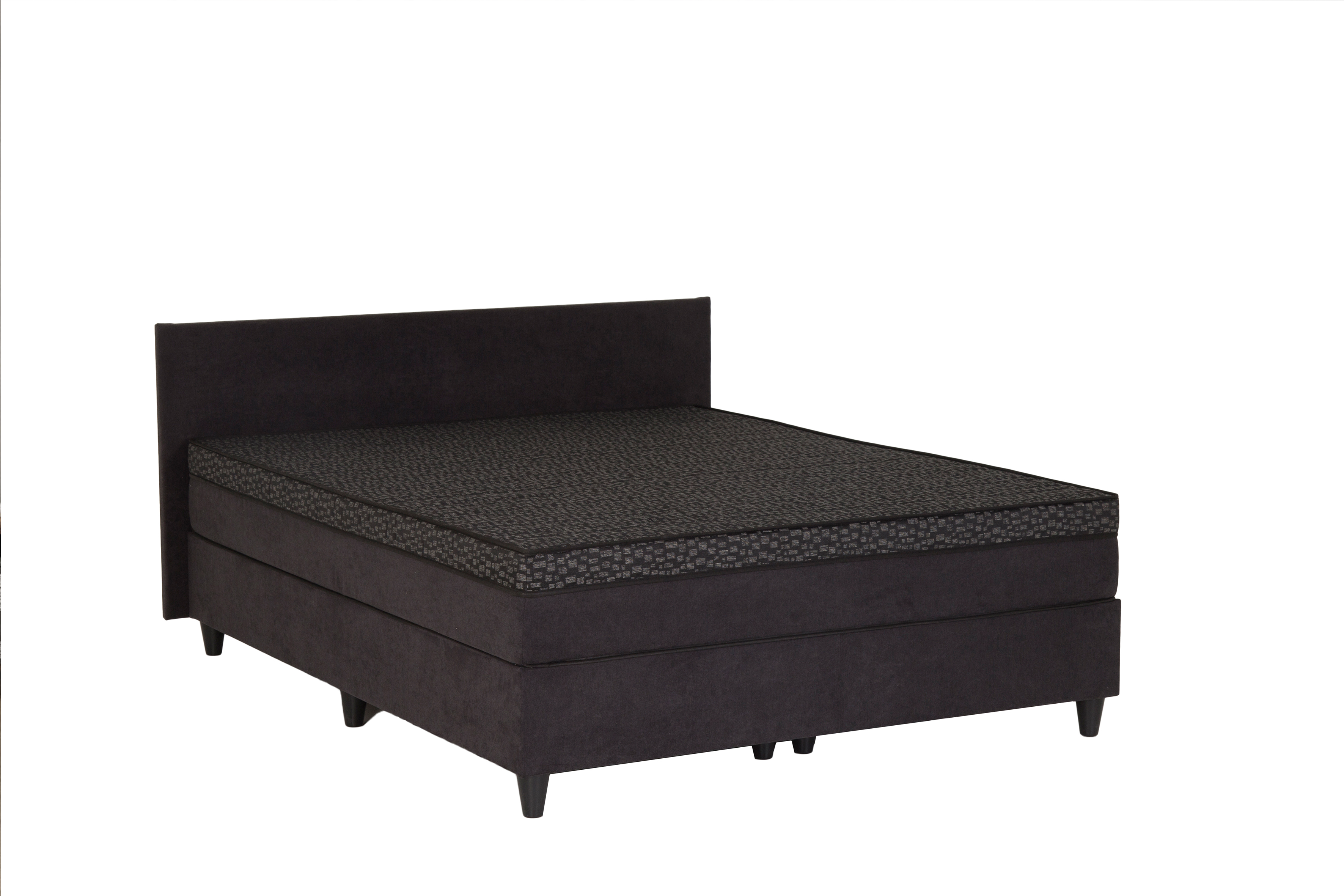 Lit box BOX53 160x200cm - tissu - anthracite