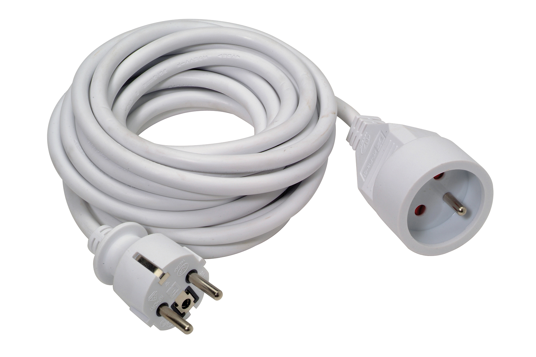 Verlengkabel 10m wit