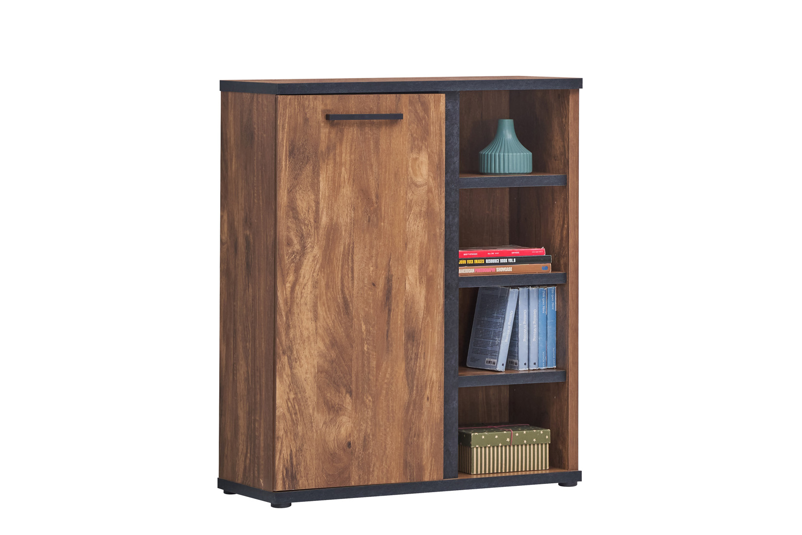 Commode Ellen 94x40x115cm  décor - acacia & noir