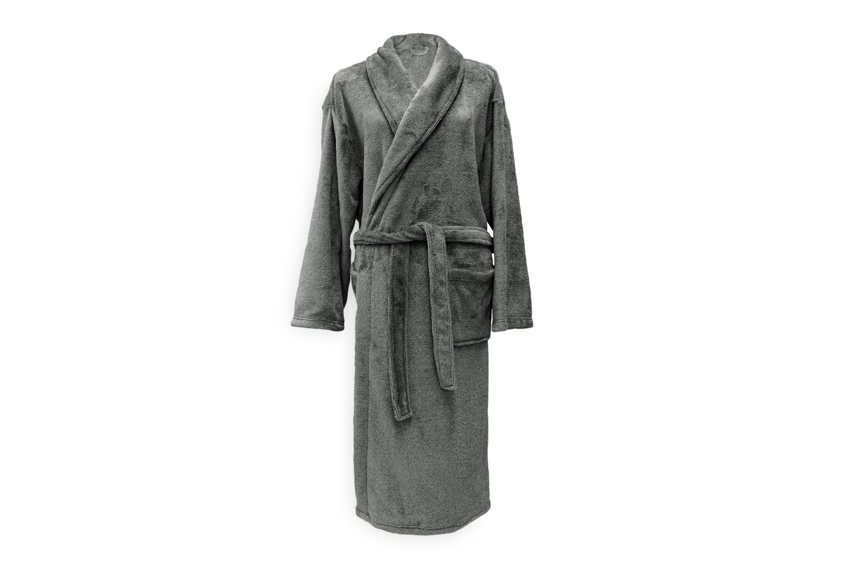 Peignoir S flanelle dark grey