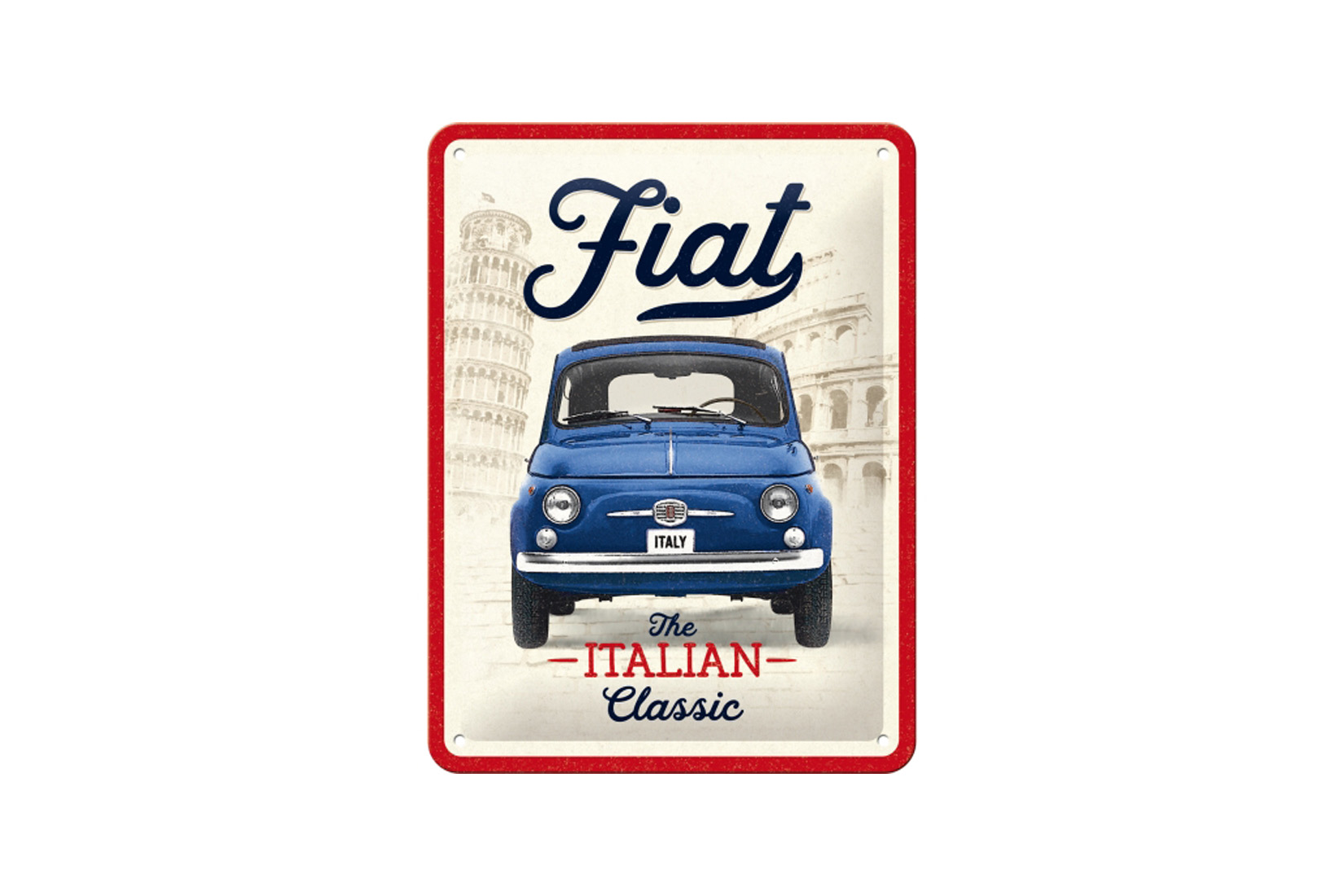 Plakkaat 15x20cm Fiat 500