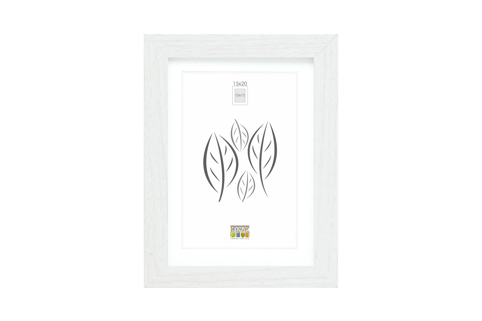 Fotokader S66KF1P1  20x15cm - hout & glas - wit