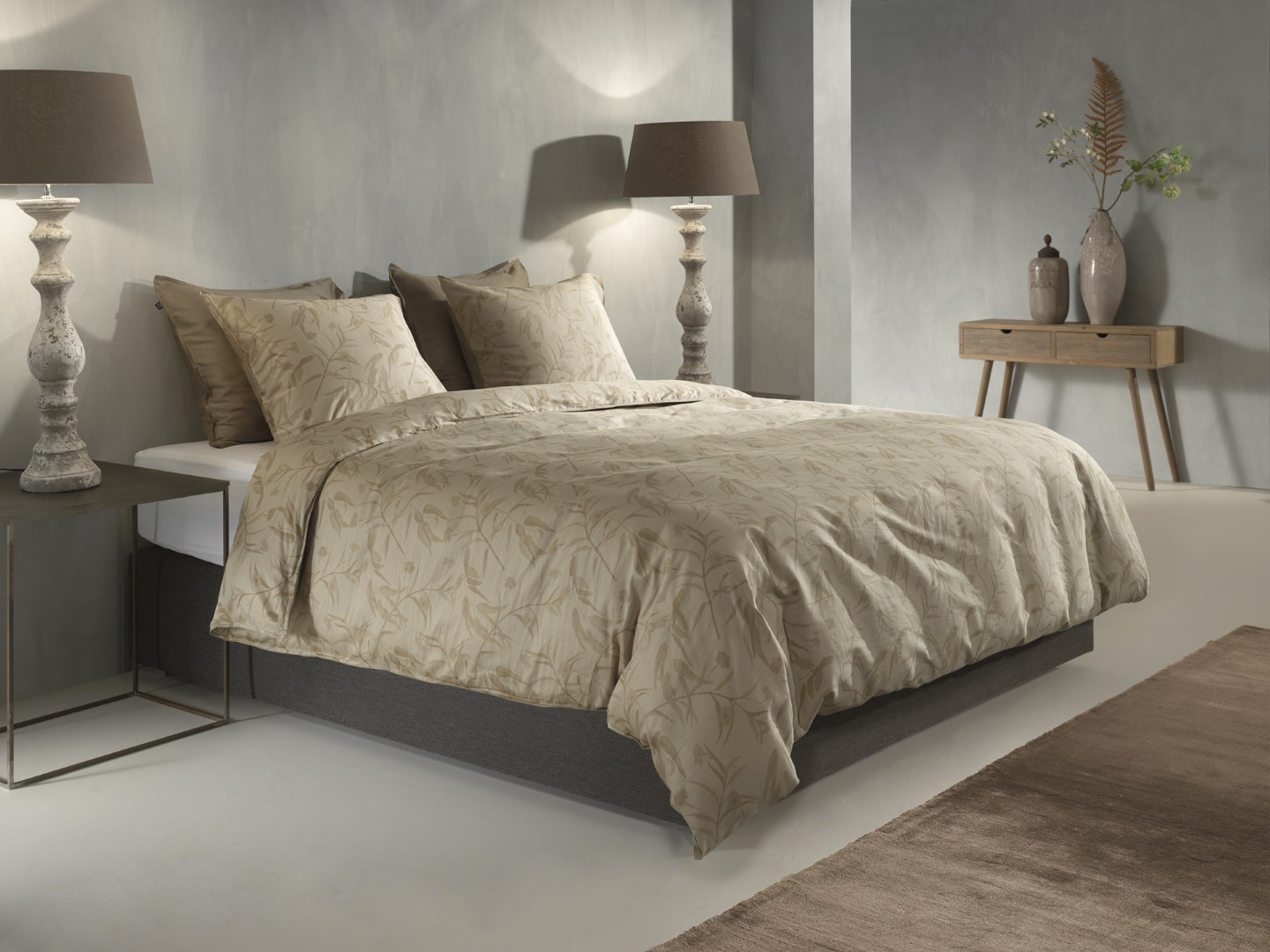 Housse de couette Fiori Di Satinado 240x220cm satin de coton