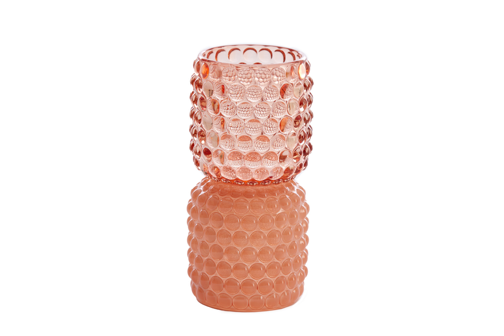 Theelichthouder Bublini H16cm - glas - roze