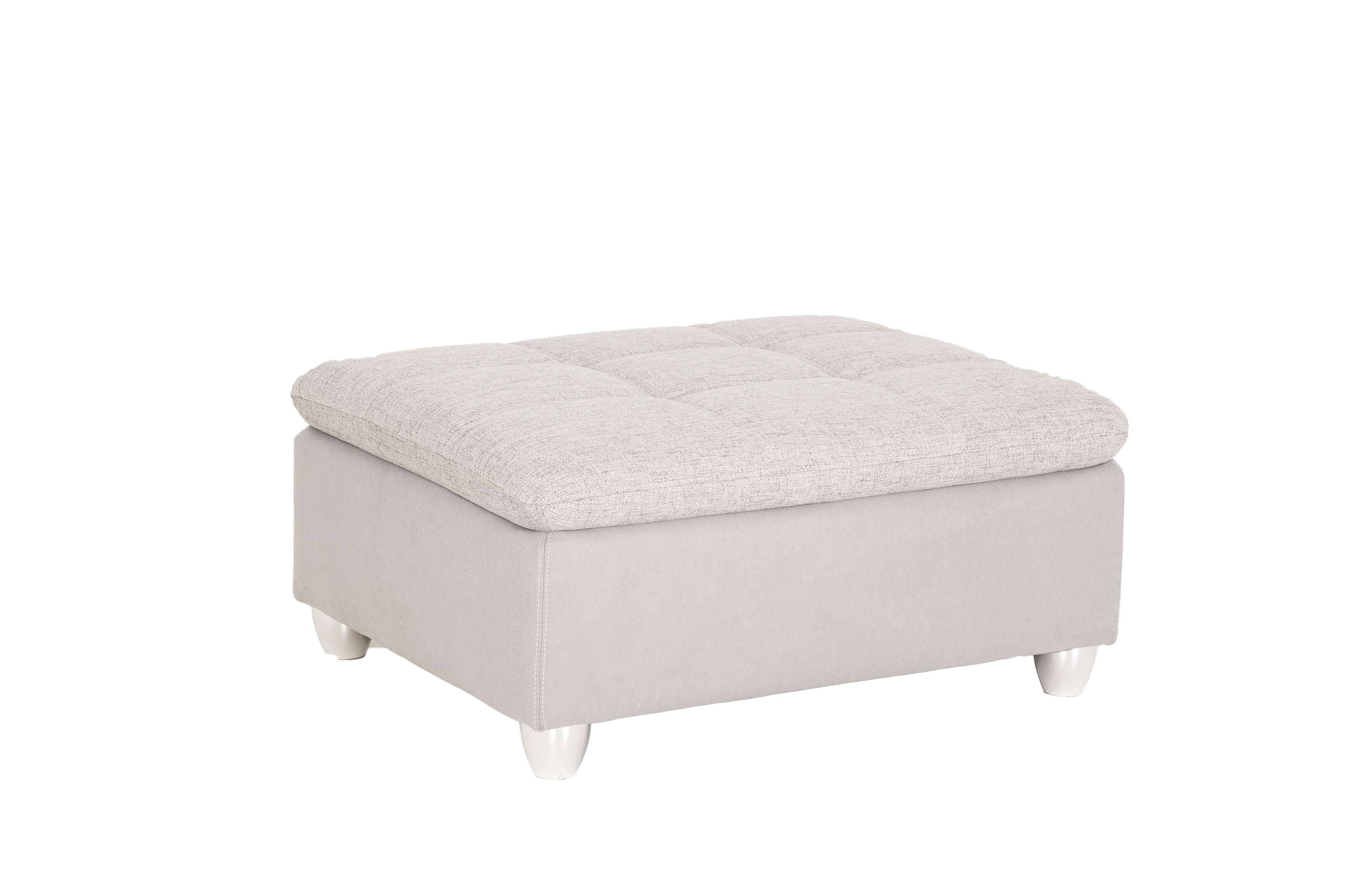 Pouf Genua 103x82cm tissu gris