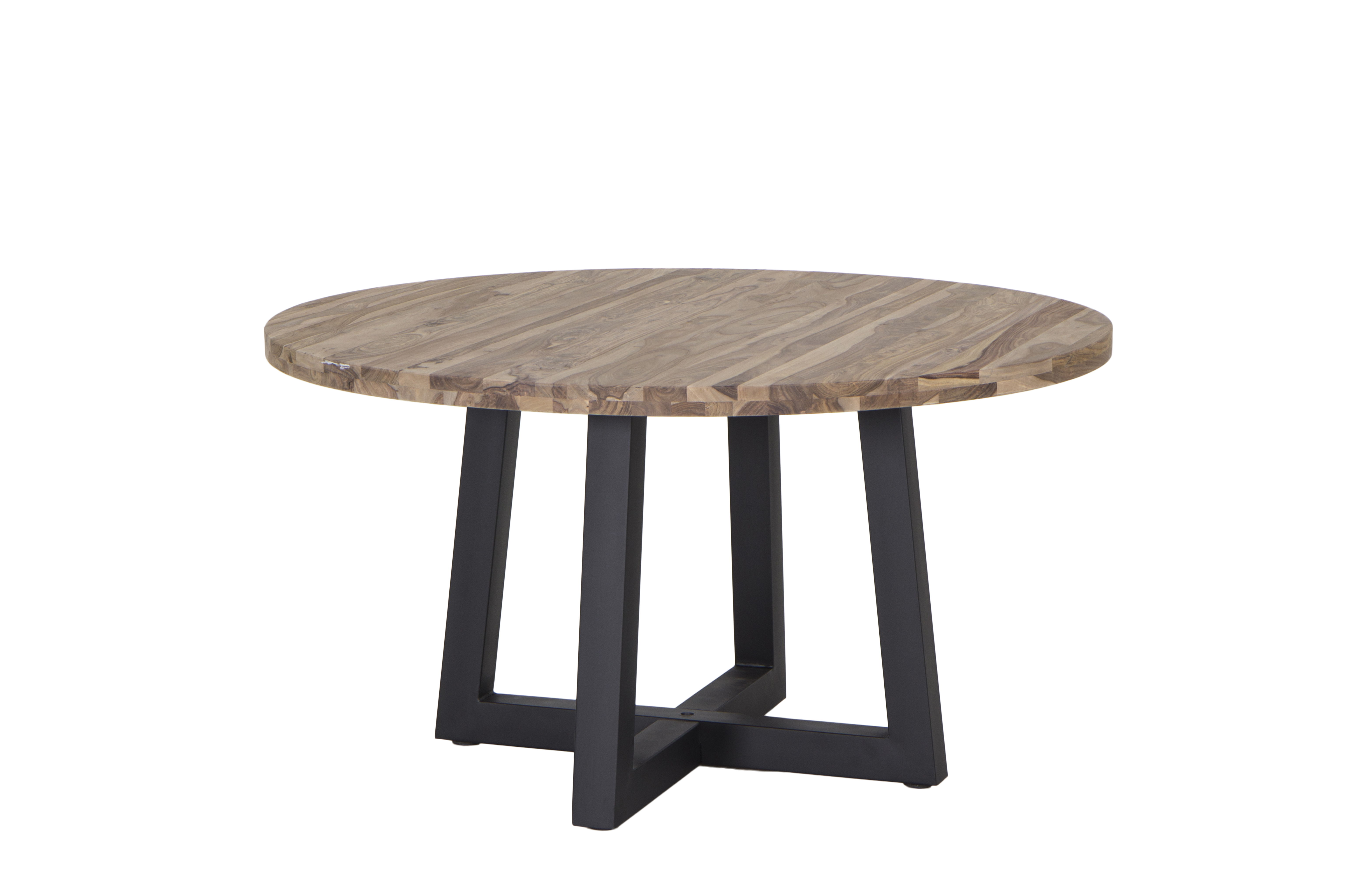 Table ronde Corniche Ø140cm - sheesham massif - naturel
