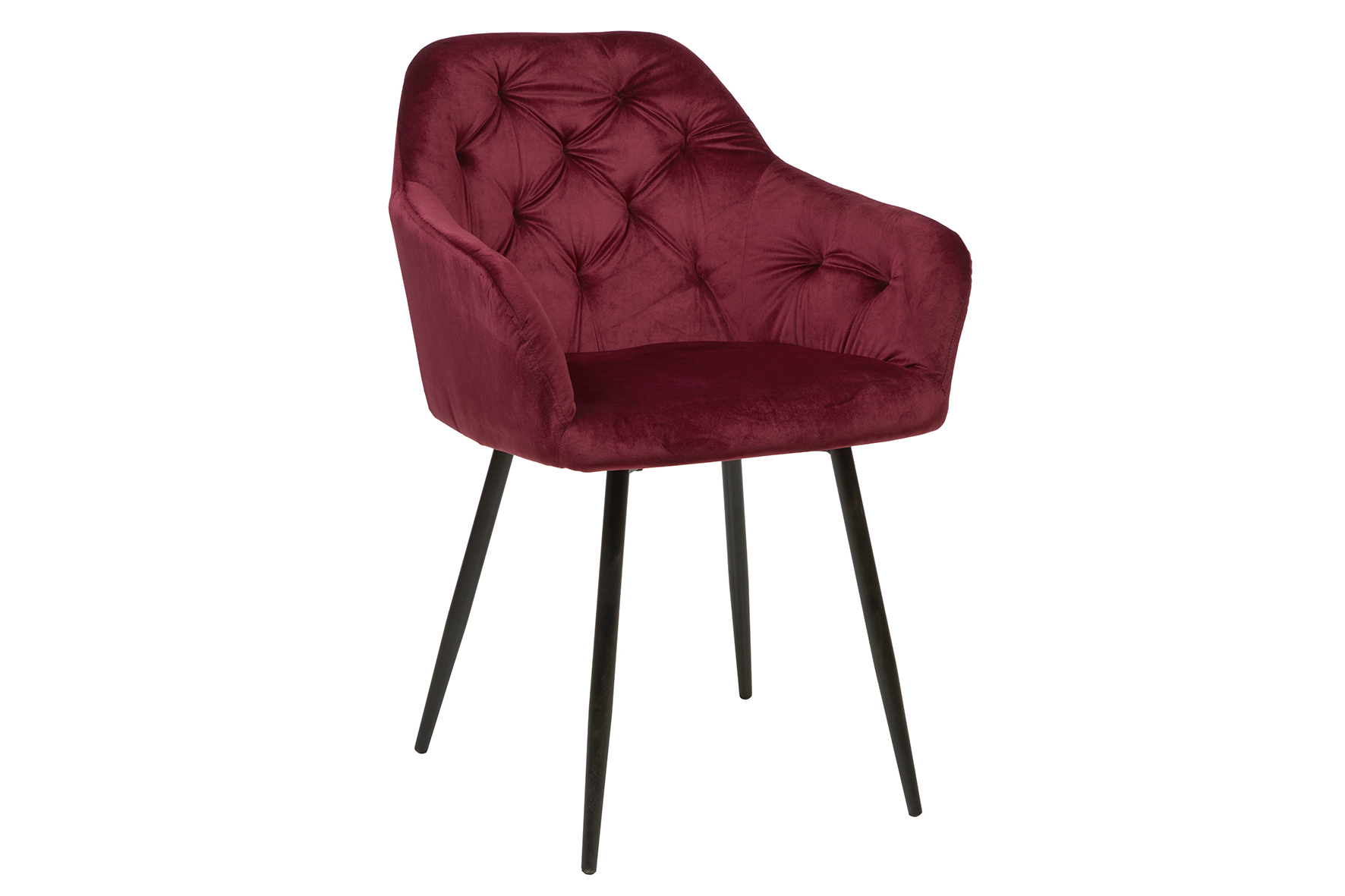 Chaise 58x60x82cm - fibre polyester - bordeaux