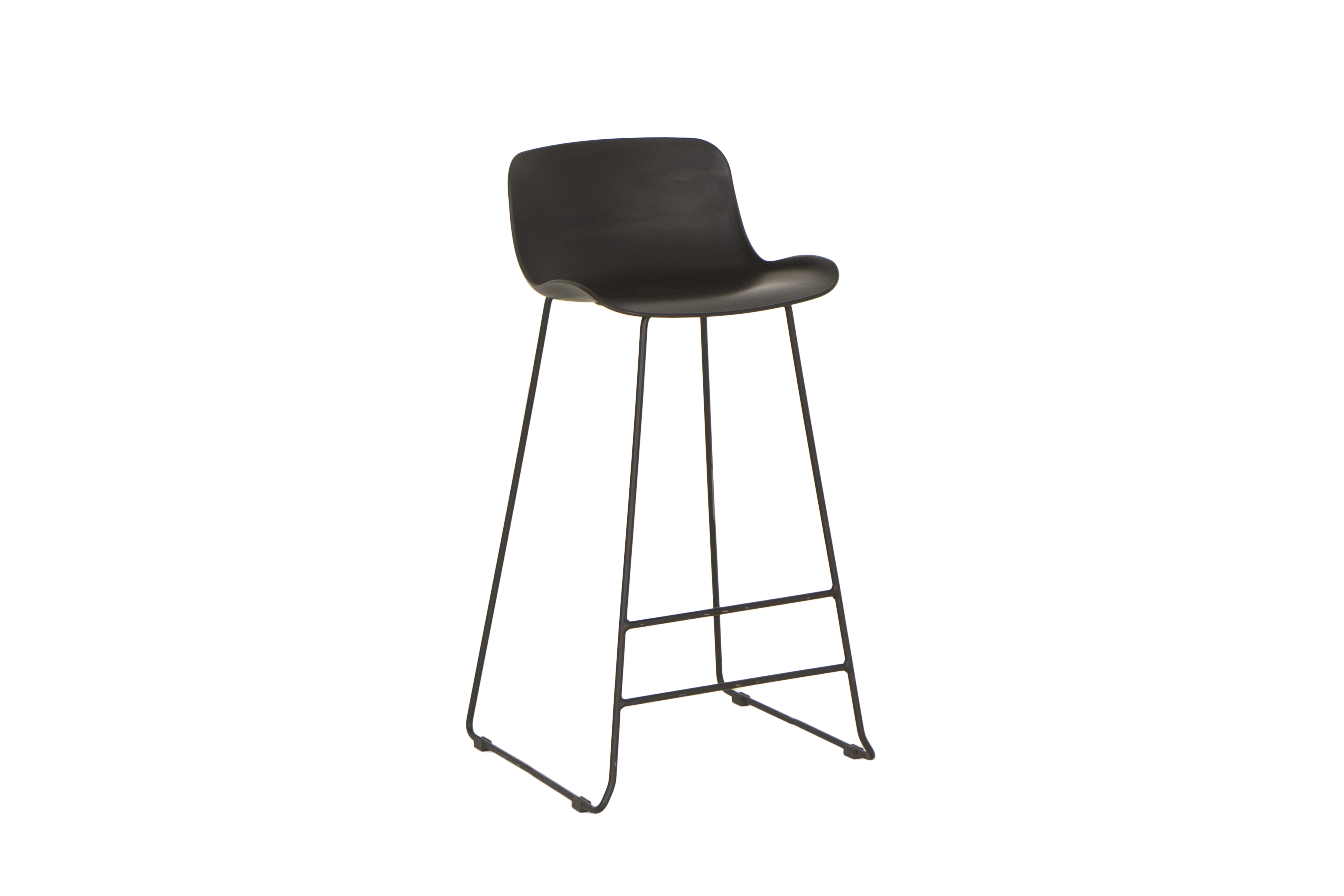 Chaise de bar Diavola HA76cm - synthétique - noir