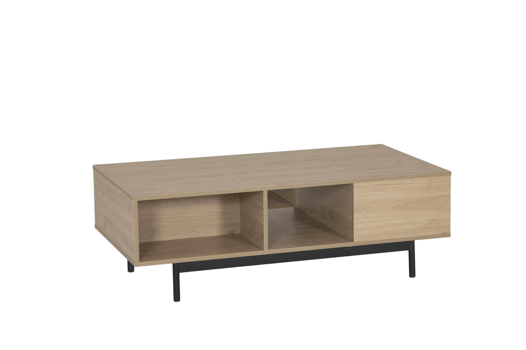 Table basse Token 130x70cm - mélamine - chêne