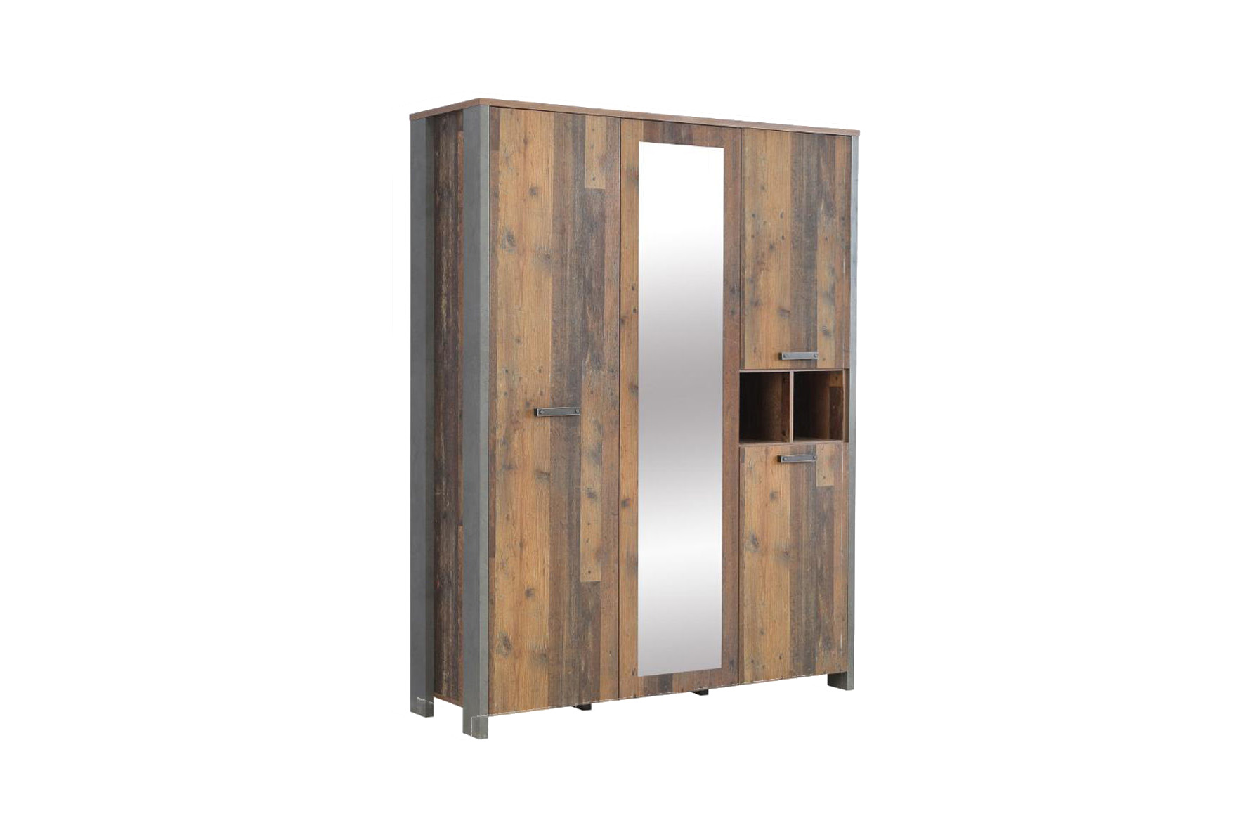 Garde-robe Clif 156cm - décor - old wood/béton