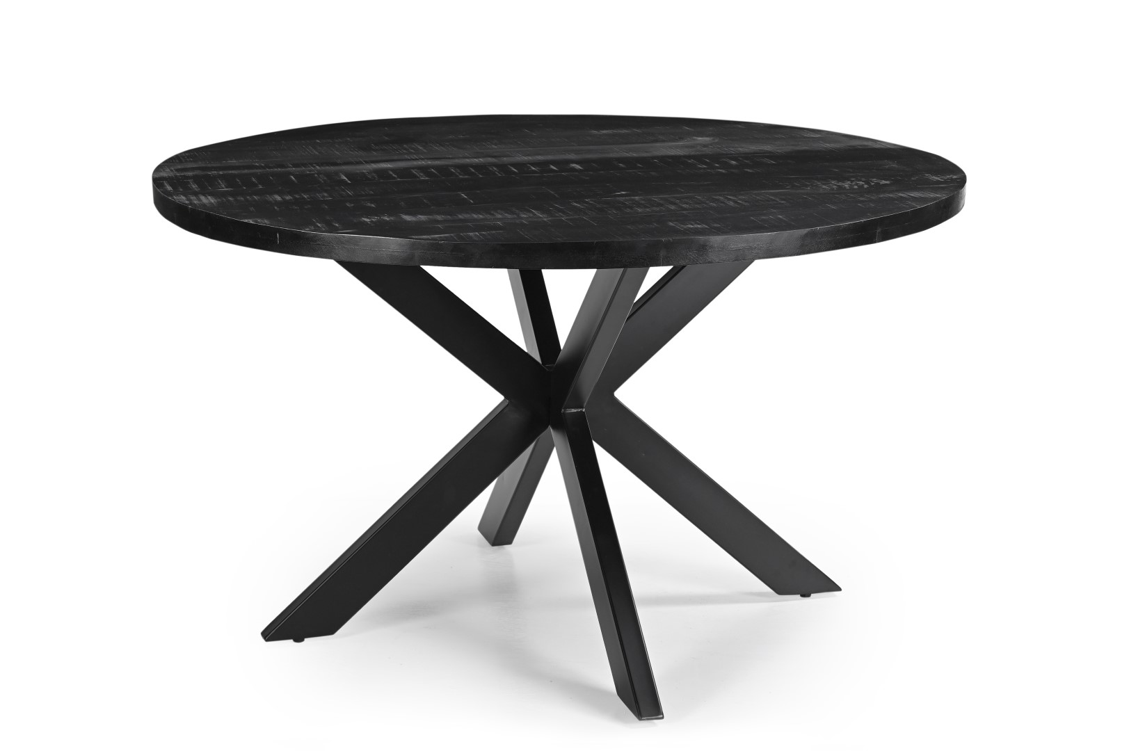 Table ronde Sofia Ø130cm - manguier massif - noir