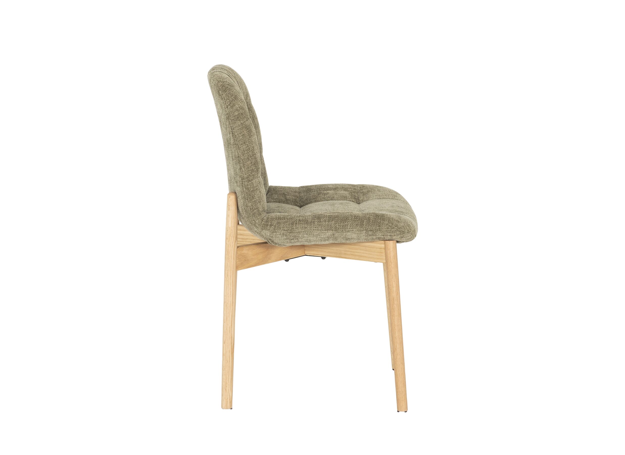 Aperçu - Chaise Cassian 49x54x86cm - tissu - vert olive