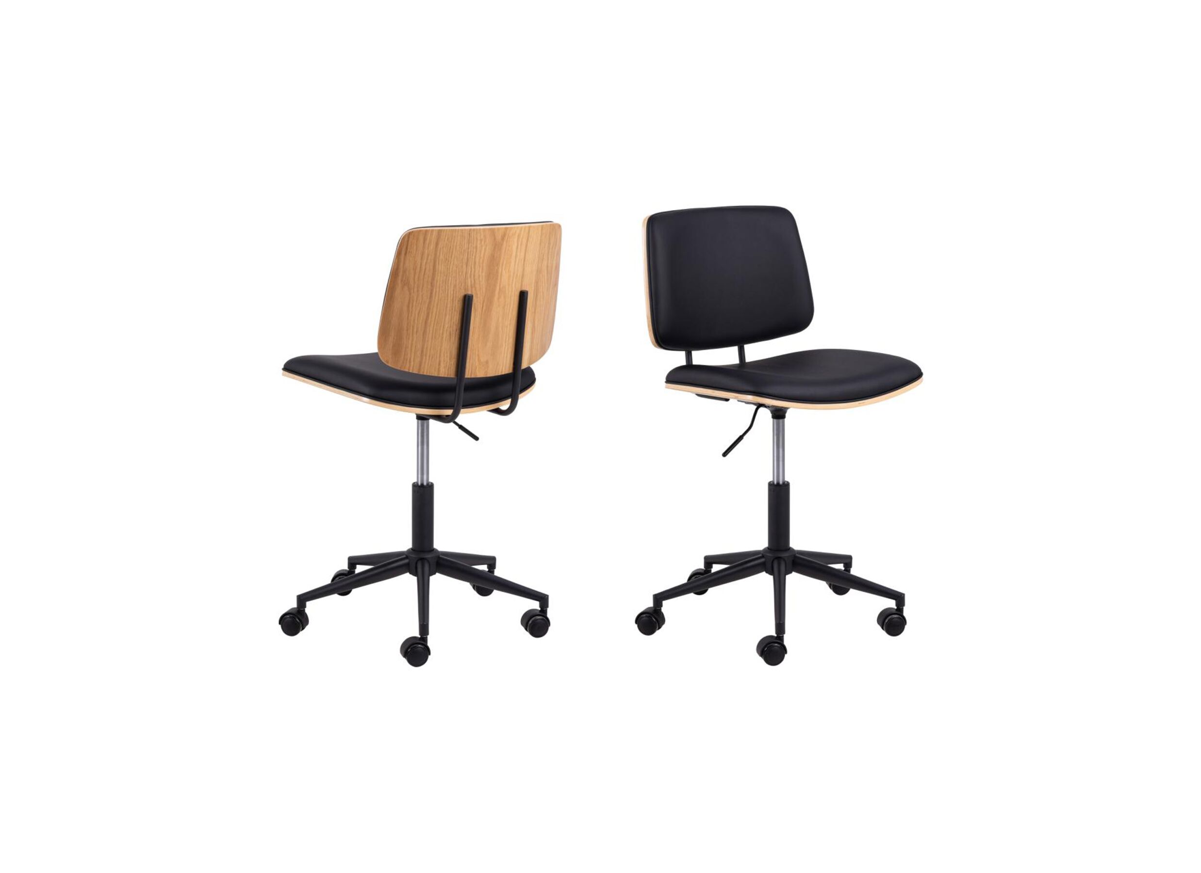 Chaise de bureau Owen noir - Chaise de bureau noir
