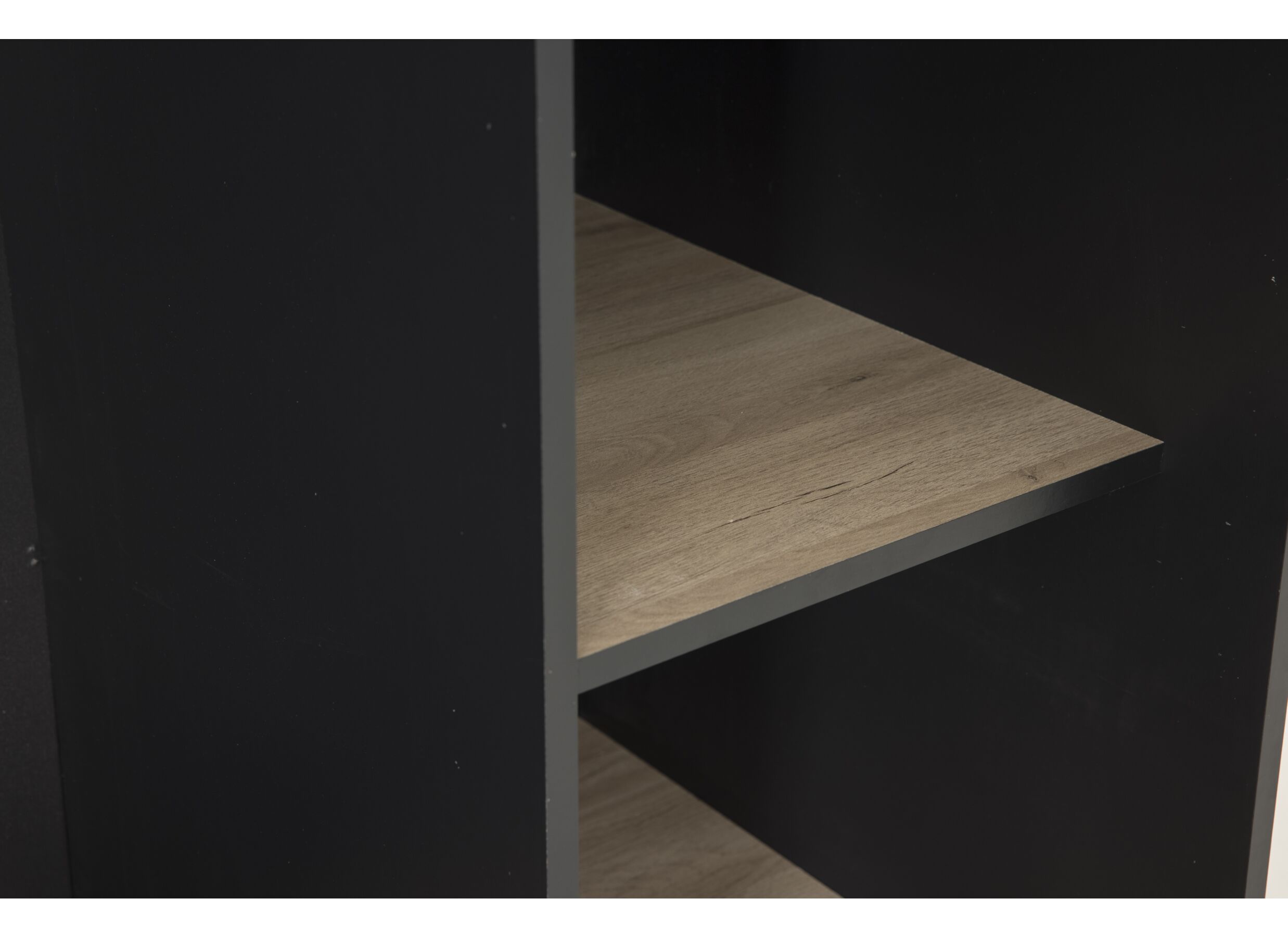 Detail - Garde-robe Quotidien 122x53x216cm - décor - chêne kronberg & noir