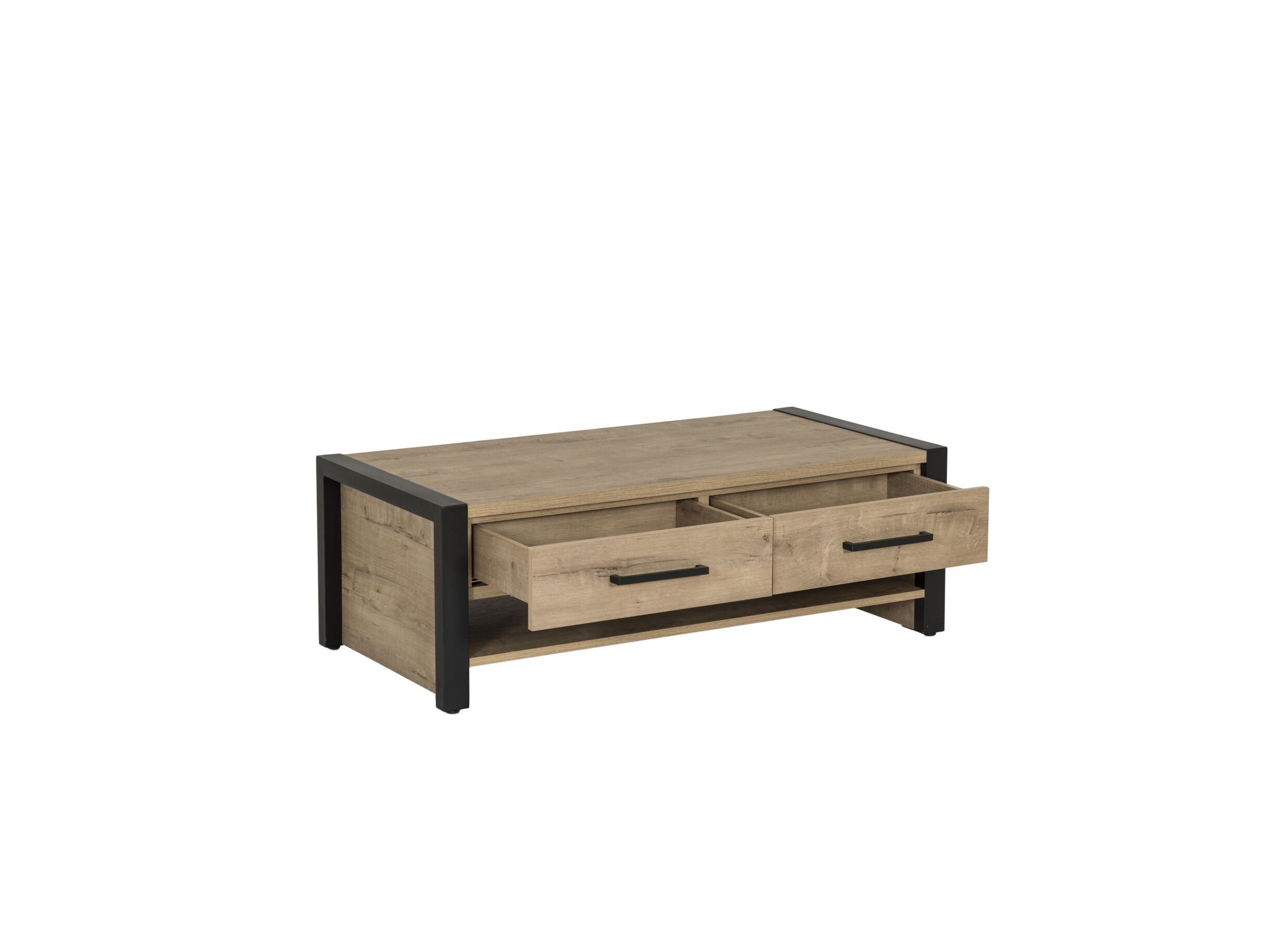 Disposition - Meuble TV Dexter 130x65x45cm - décor chêne - naturel