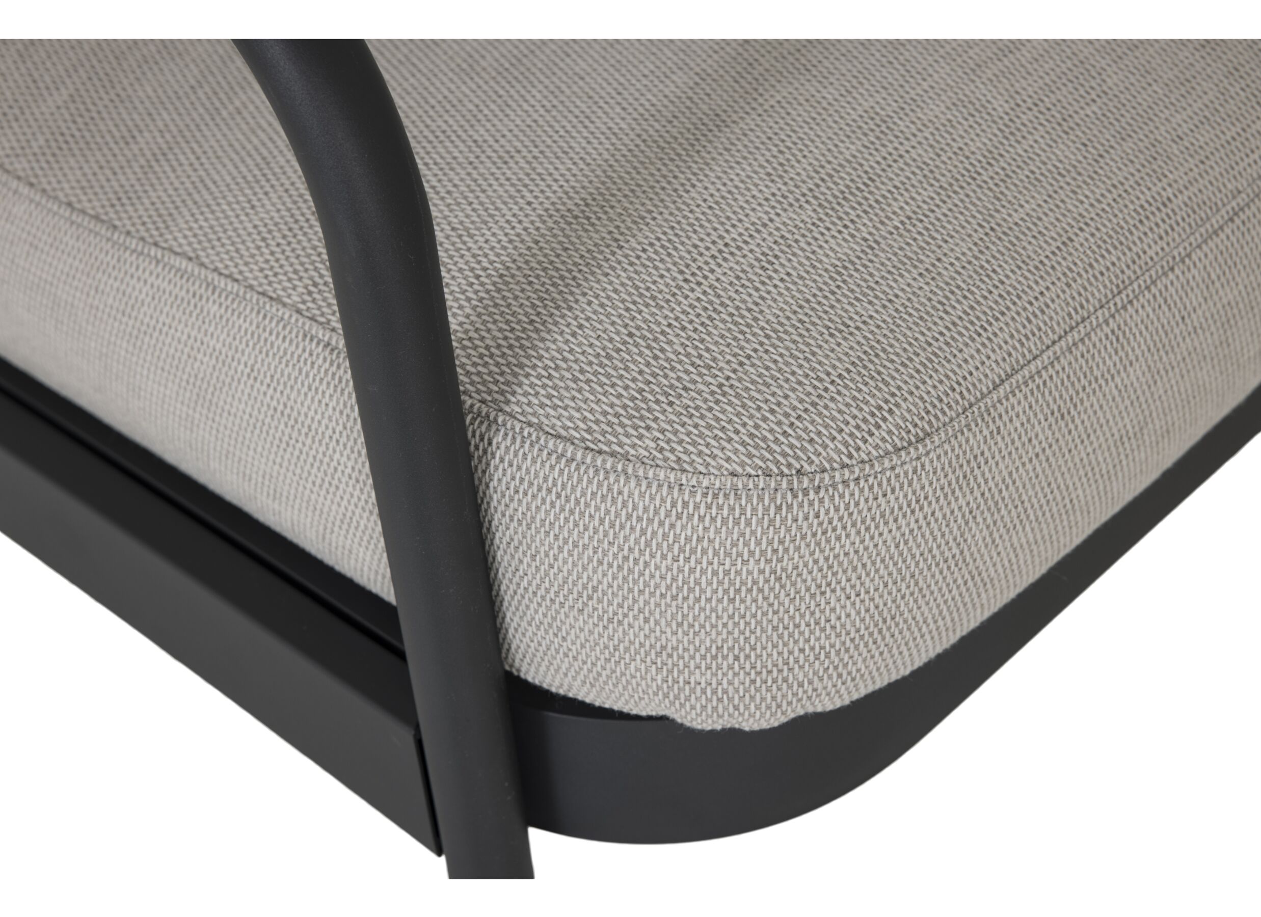 Detail - Salon lounge Airy aluminium osier - greige/noir