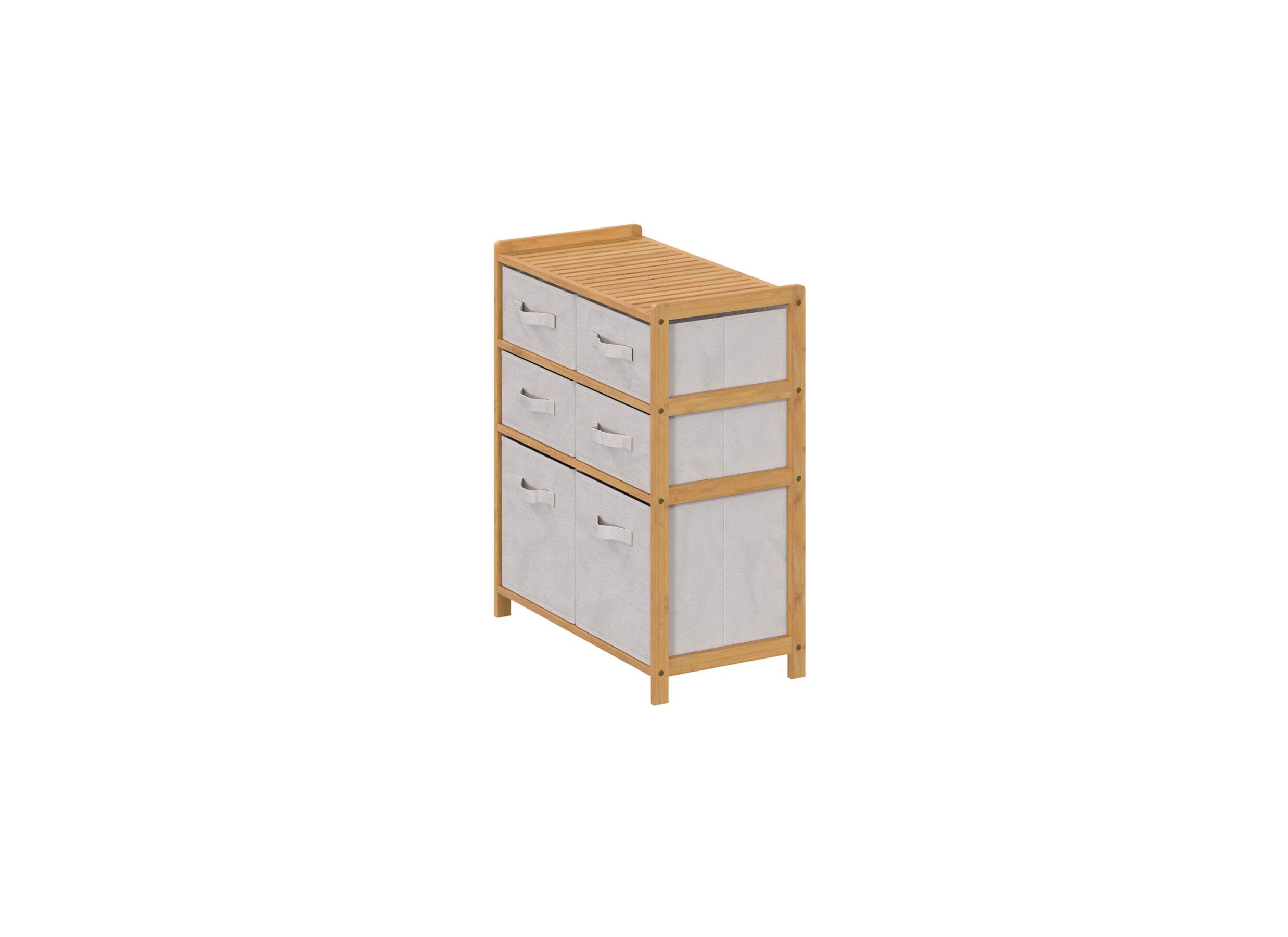 Ladekast Tidy 66x33x78,5cm - bamboe - naturel