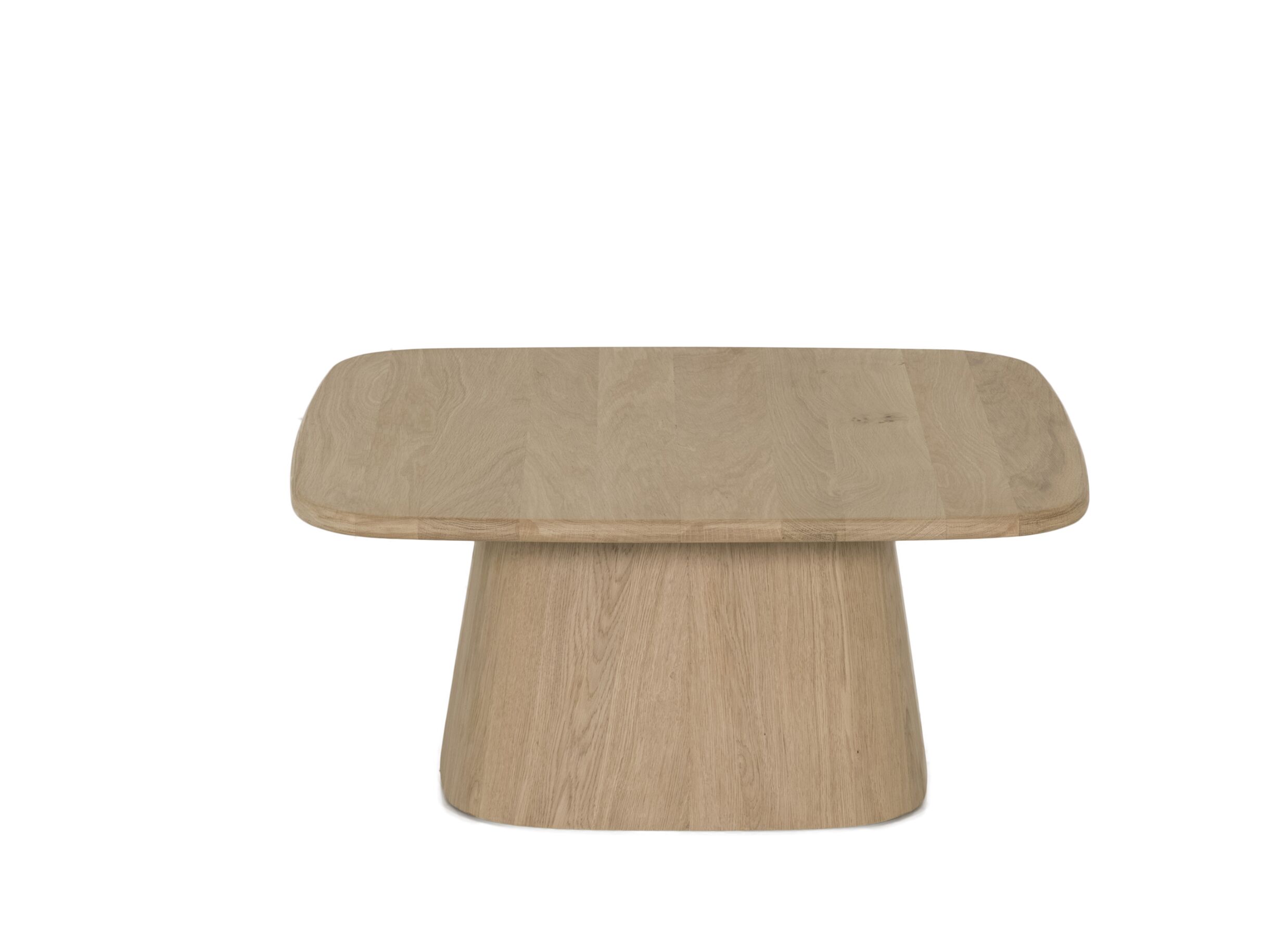 Detail - Table d'appoint Tsingy 84x84x38cm - chêne massif et placage - naturel