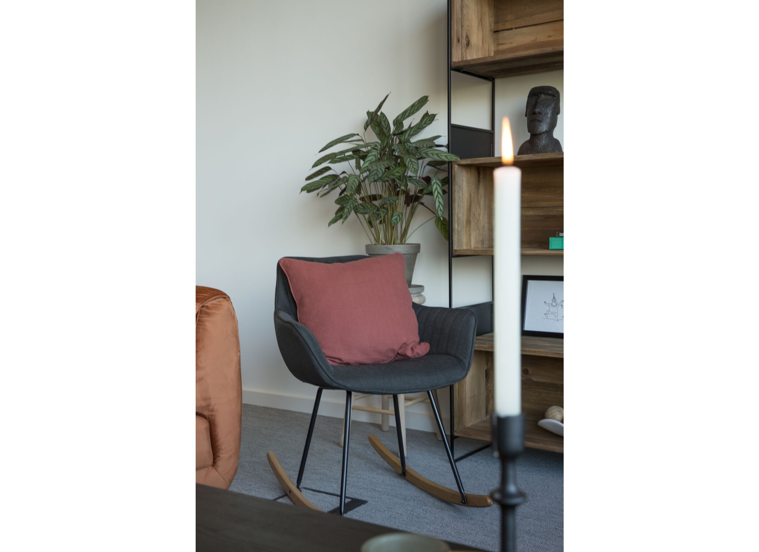Foto ambiance - Housse de coussin Arte 45x45cm - coton - chutney