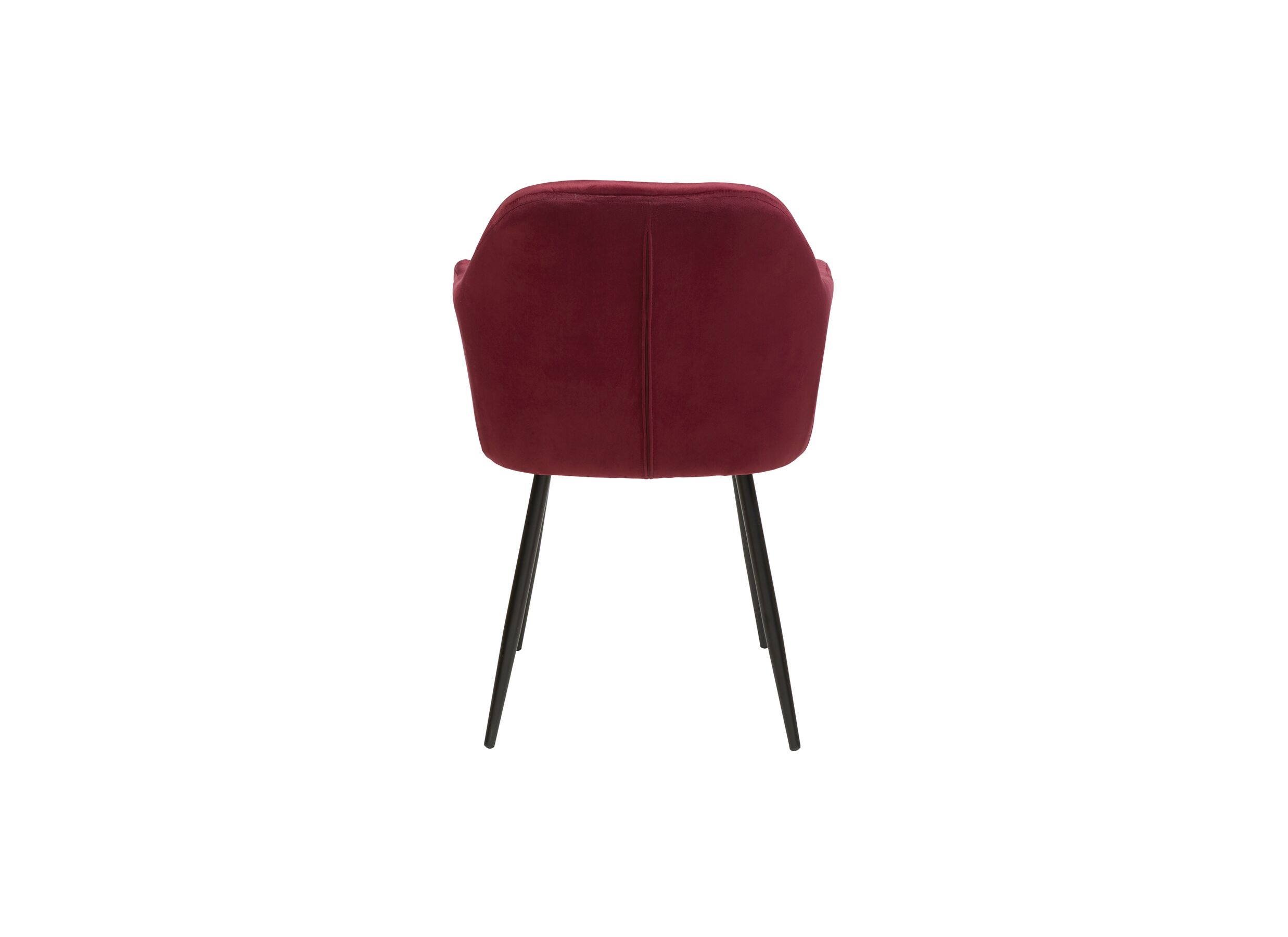Chaise 58x60x82cm - fibre polyester - bordeaux