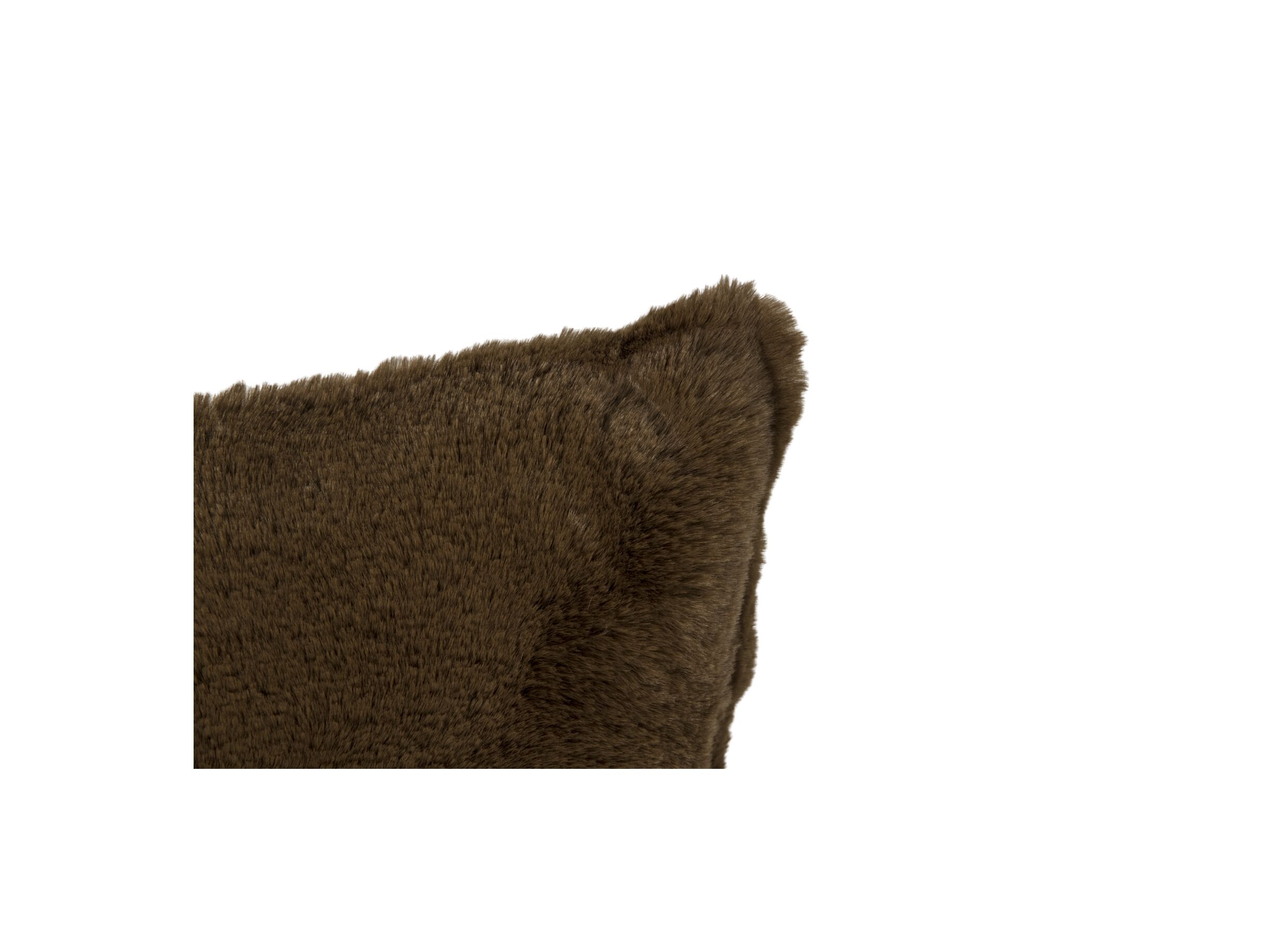 Detail - Coussin Duffie 60x60cm -imitation fourrure de lapin - brun